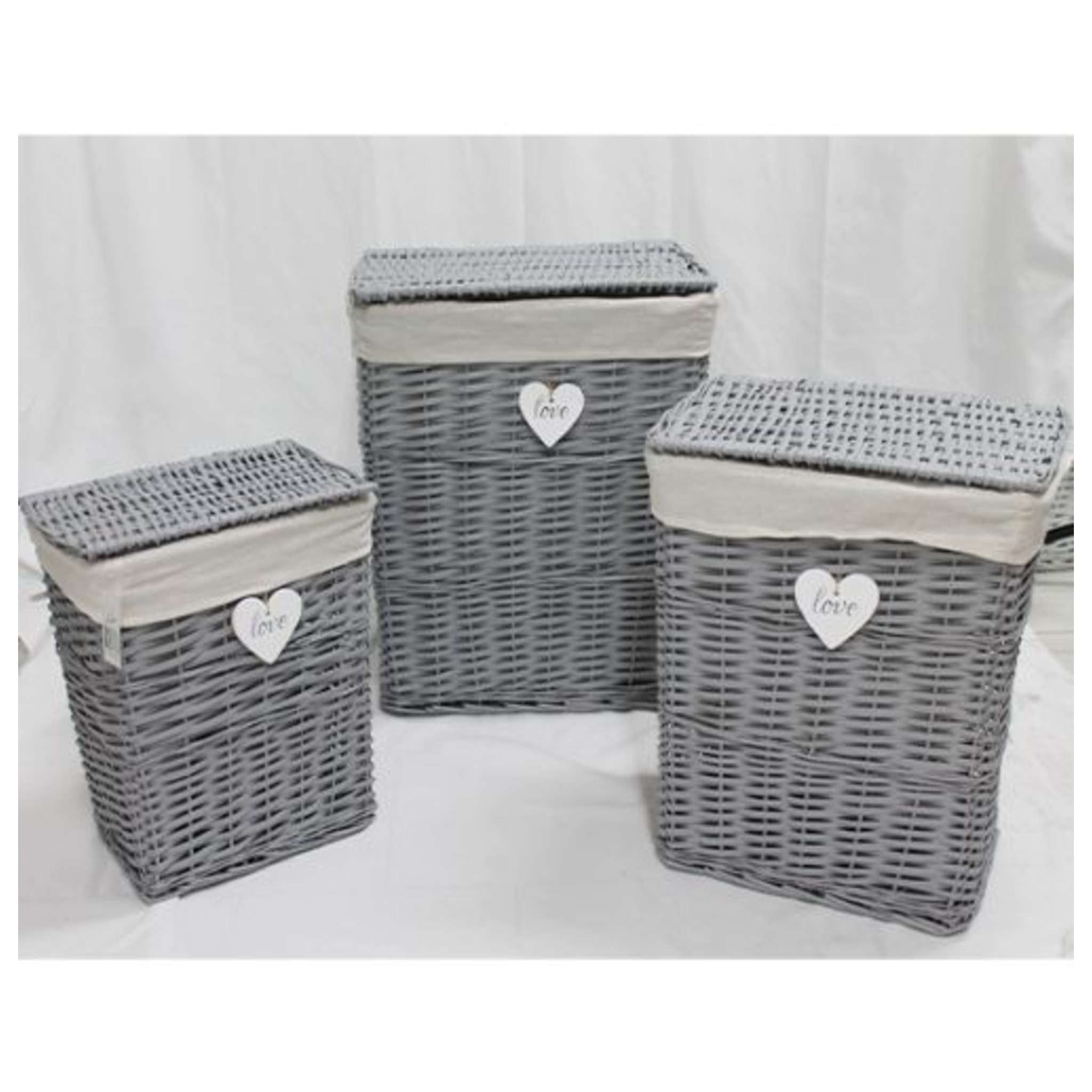 Portabiancheria 3Pz Rett.Home Gr 77713