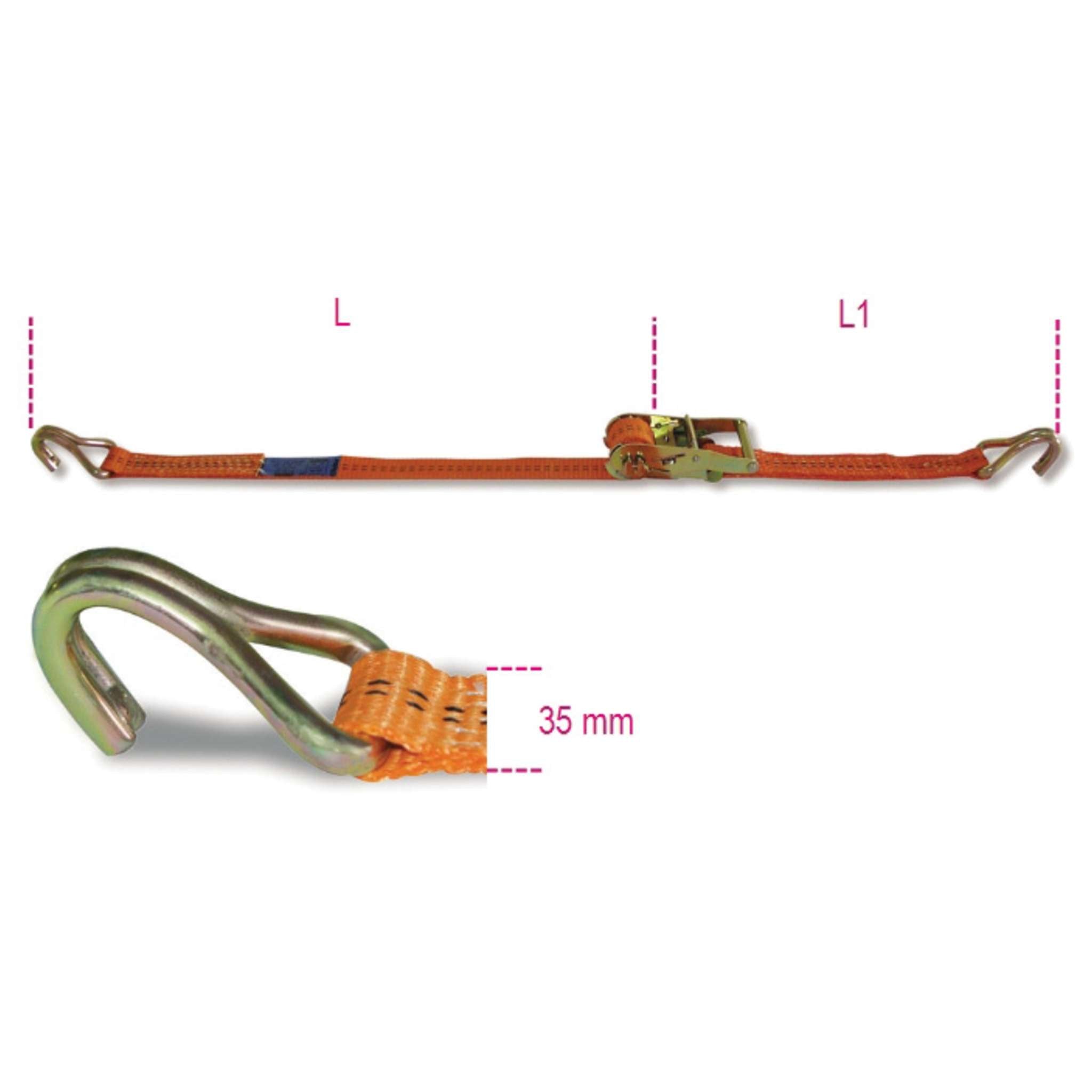 Allacciabagagli 8181 Nastro Ancoraggio Cricchetto 35Mmx6M