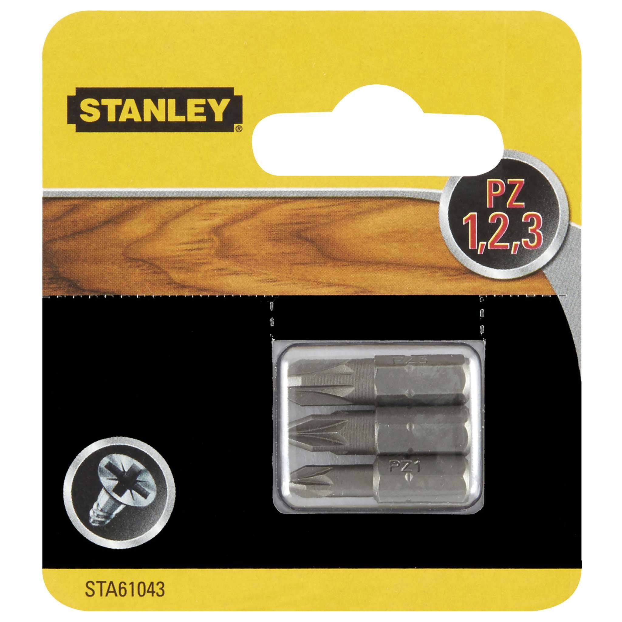 Piranha Stanley Sta61043 (X61043) 3 Inserti Mm.25 Pz 1-2-3