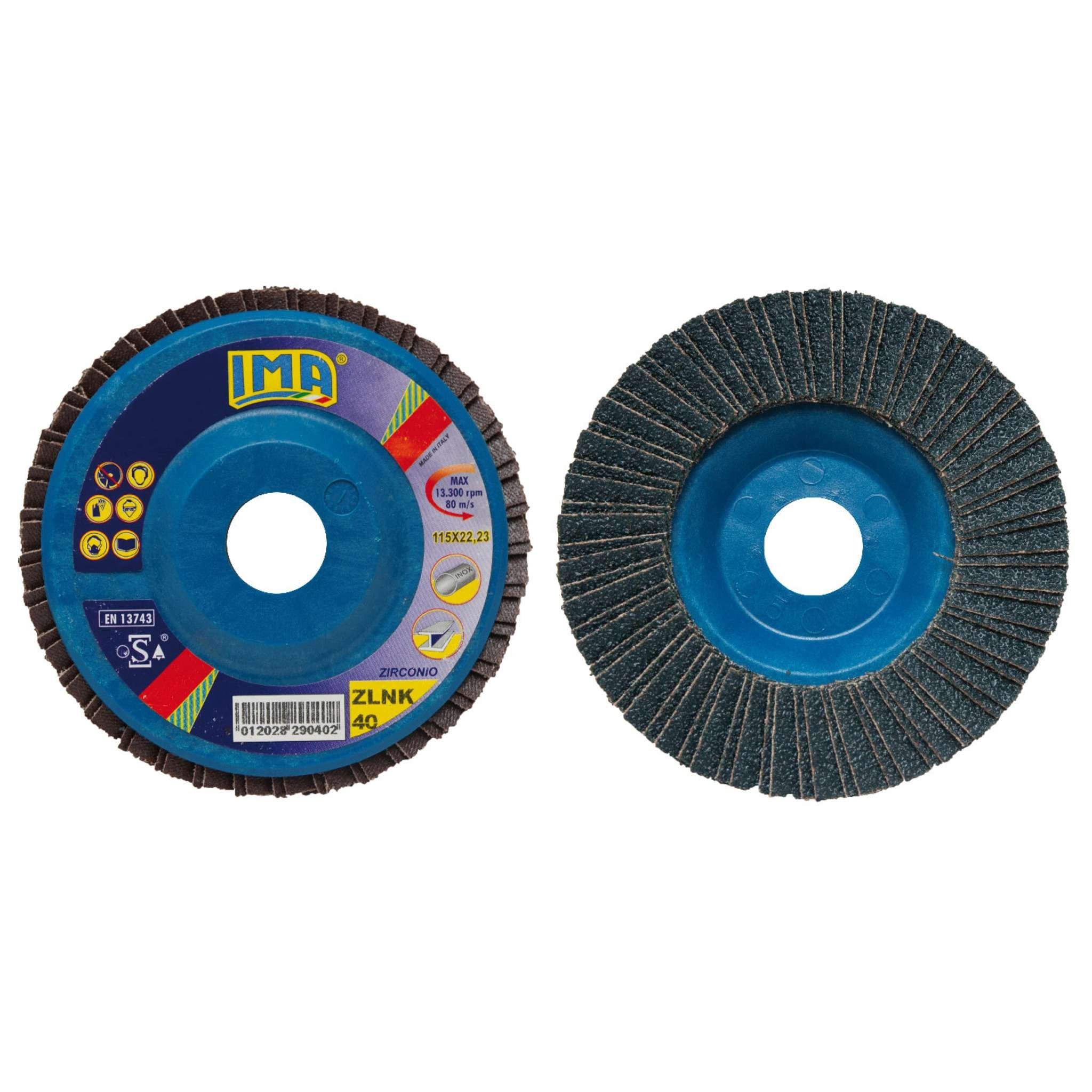 Ima Disco Zirconio Lamellare D 115 Mm Grana 100 - 10 Pz