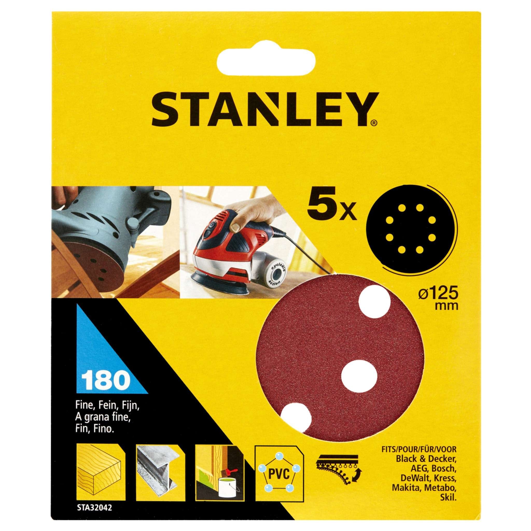 Piranha Stanley Sta32042 (X32042) 5 Dischi Vel. Rot Orb 125 Gr. 180