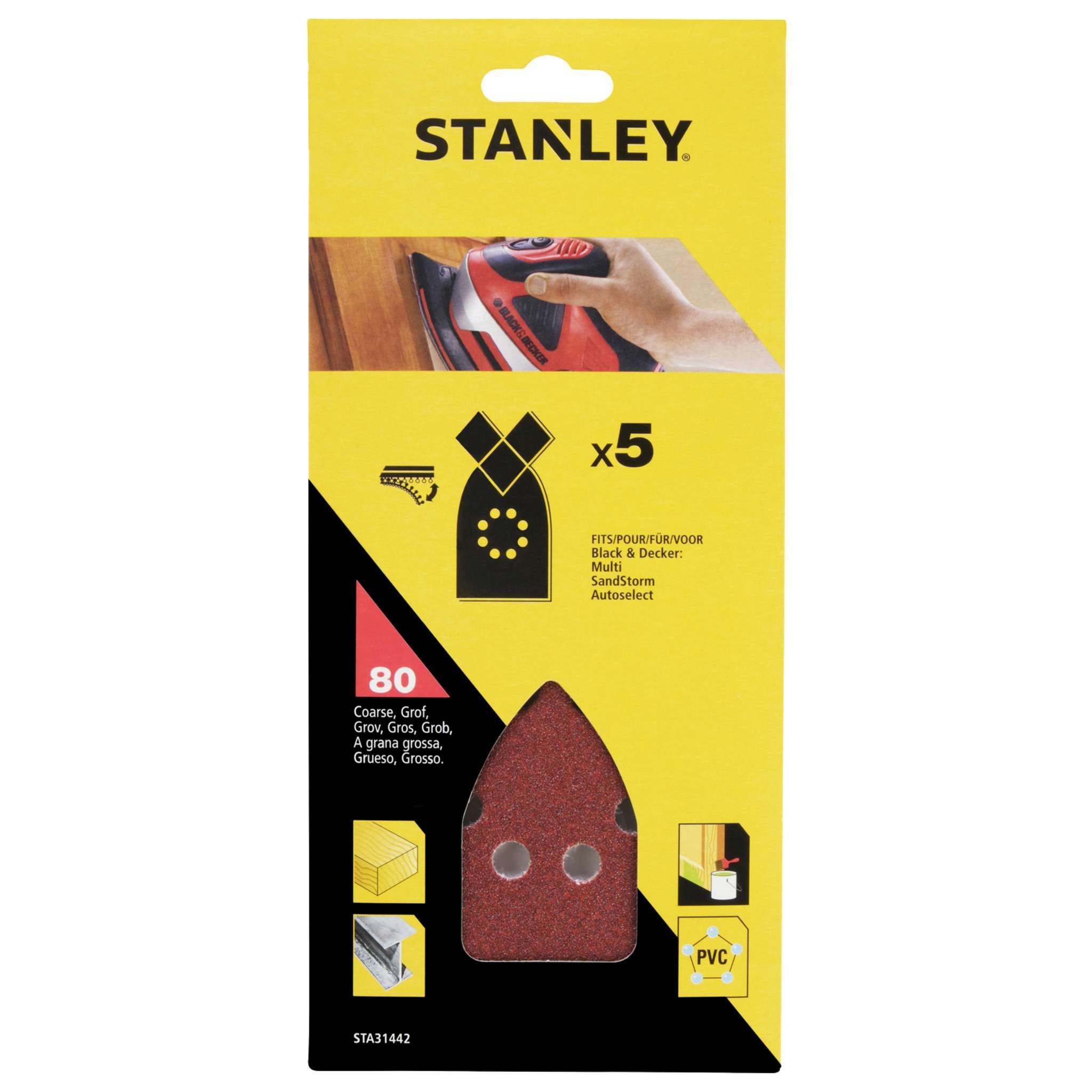 Piranha Stanley Sta31442 (X31442) 5 Fogli Per Multilev. Punta Gr.80