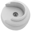 Rosetta Bastone Legno Tenda A Parete D 35 Mm Bianco - 2 Pz