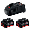 Bosch-B Kit 2 Batterie 18V-5.0 Ah + Caricabatterie