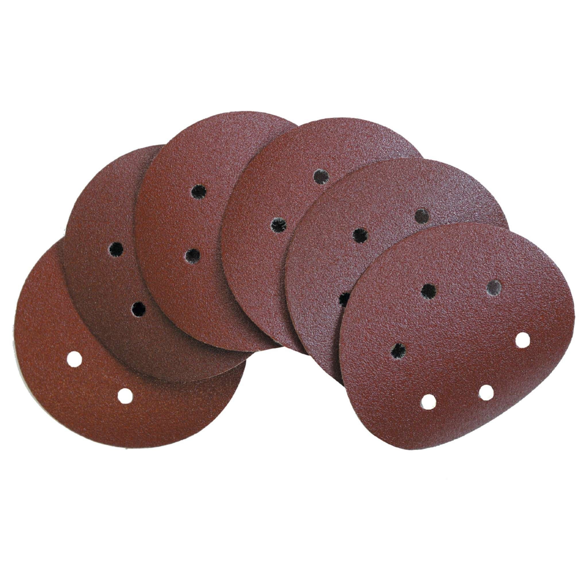 Disco Abrasivo Velcro 6 Fori D 150 Mm Grana 100 - 100 Pz