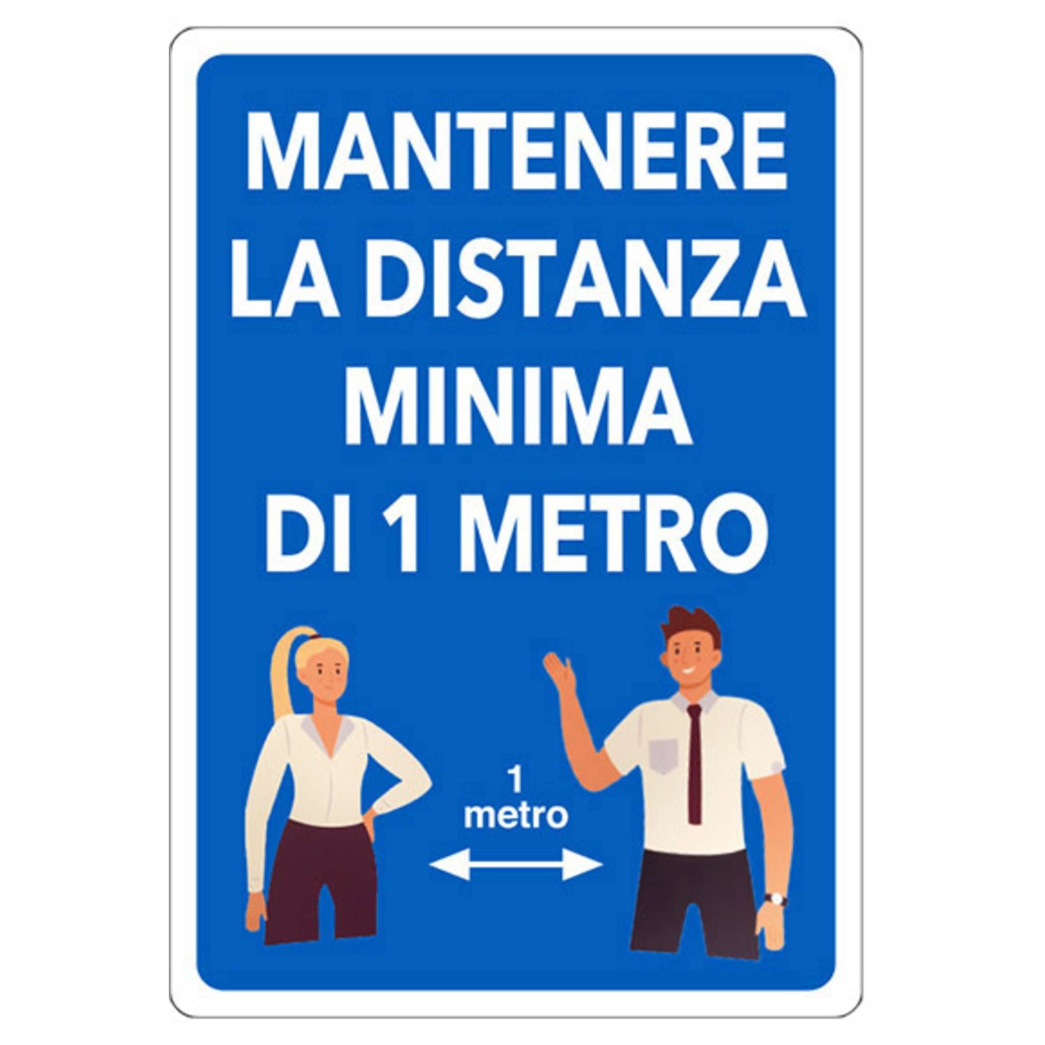 Etic.Ades.30X20 Mantenere Dist. Minim. Di 1Mt