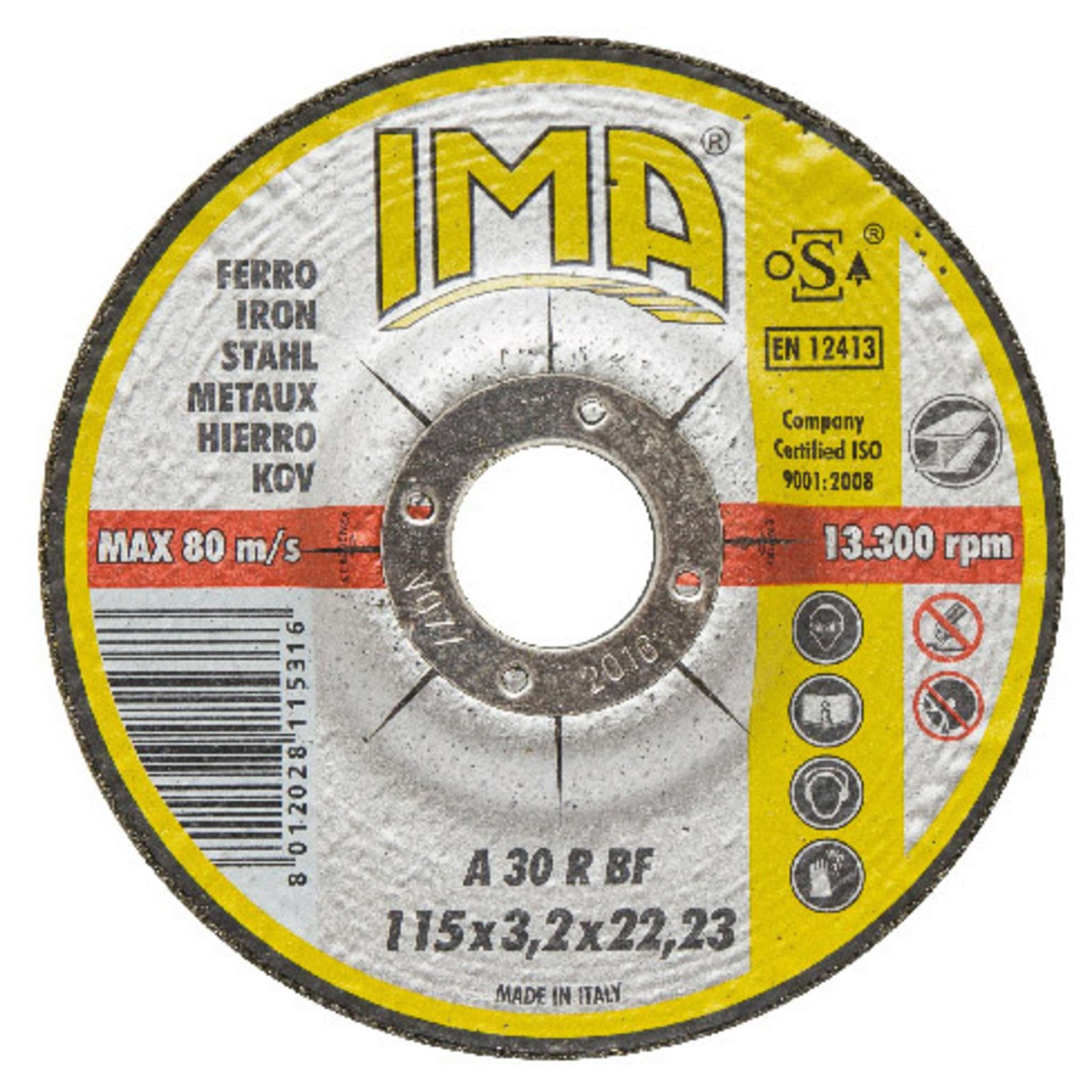 Ima Disco Per Ferro D 115X3,2 Mm - 25 Pz