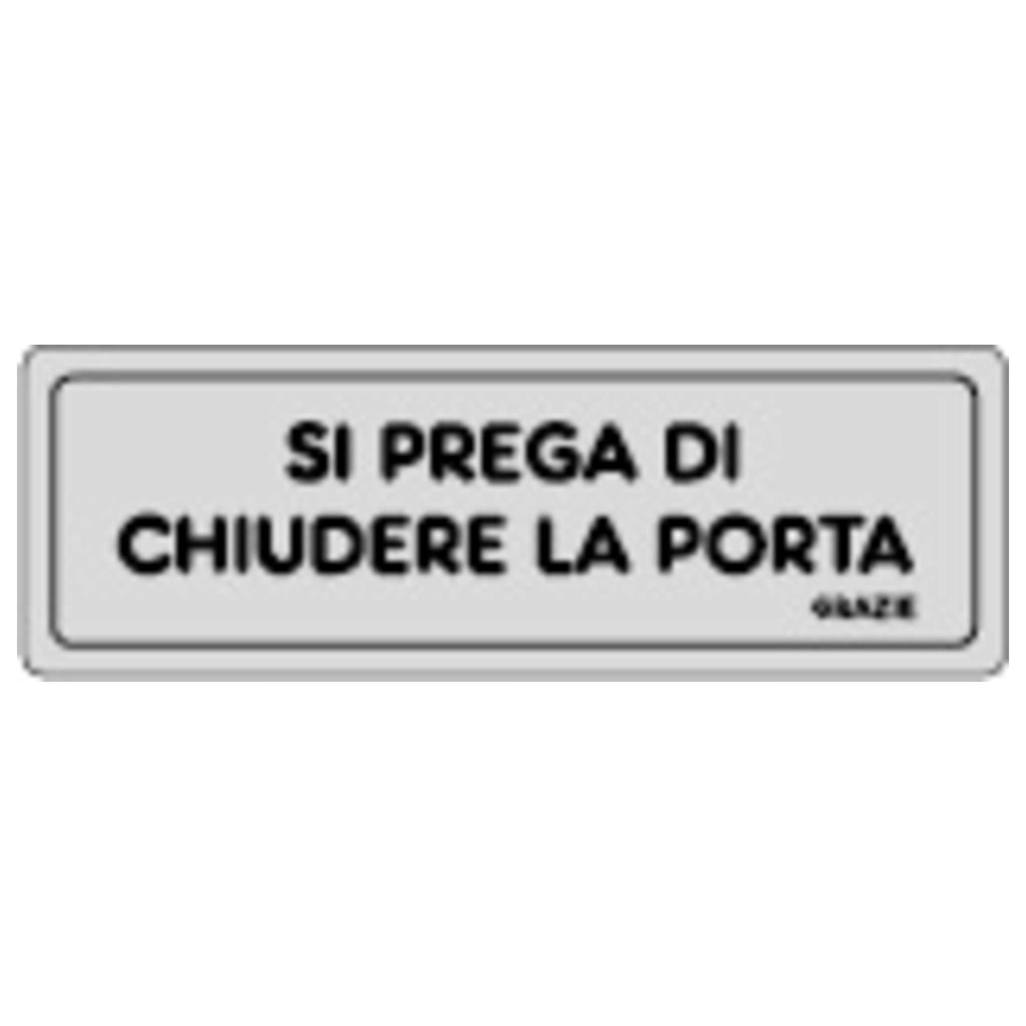 Etichetta Adesiva 150X50 Si Prega Chiudere Porta - 10 Pz