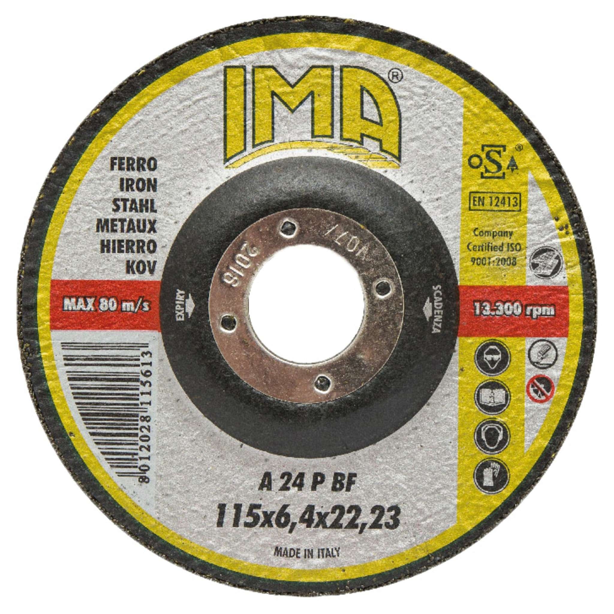 Ima Disco Per Ferro Per Sbavare D 115X6,4 Mm - 25 Pz