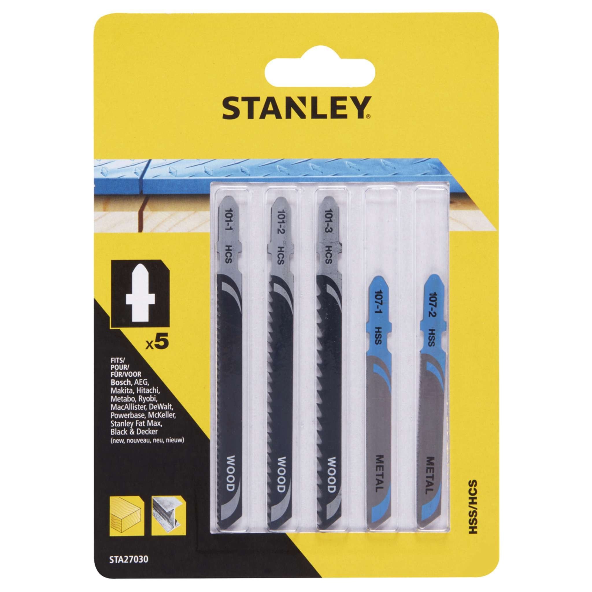 Piranha Stanley Sta27030 (X27030) 5 Lame Legno Metallo Att.A T