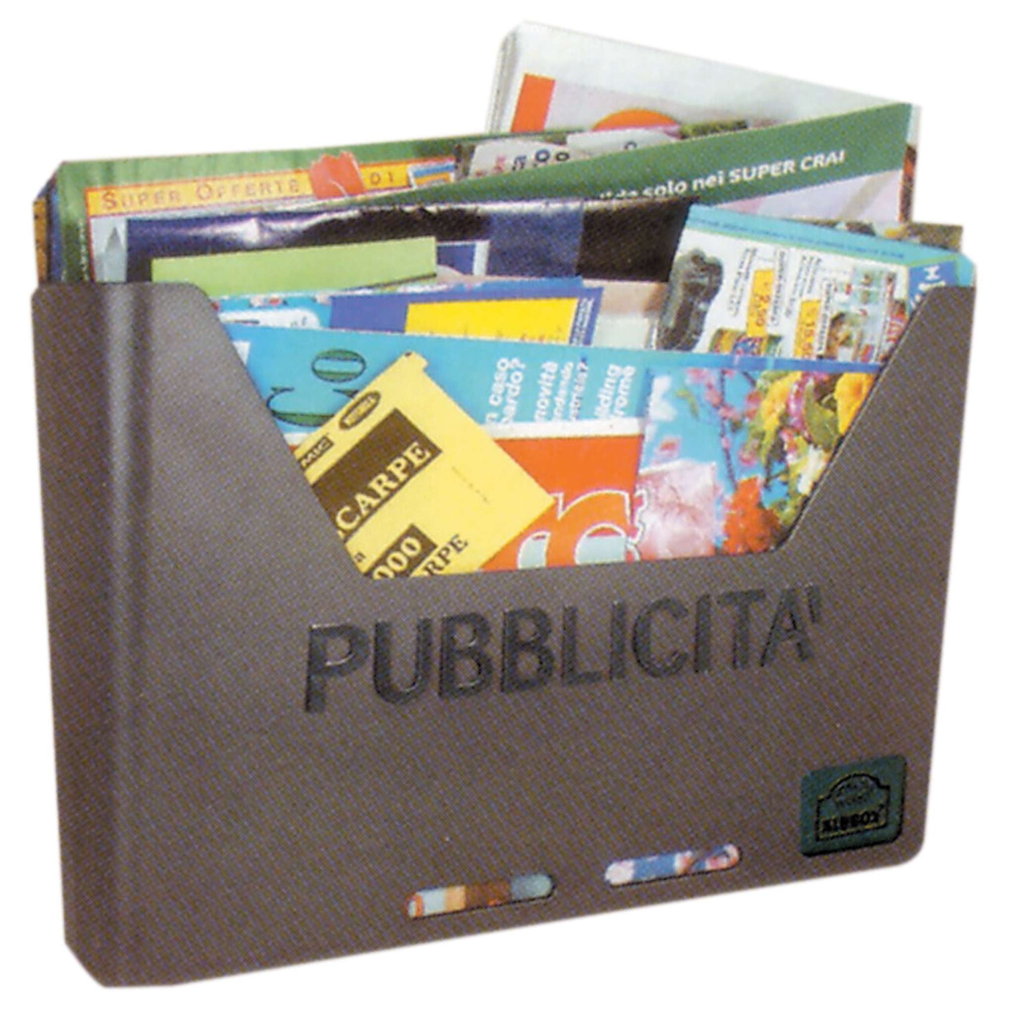 Porta Pubblicita Alubox Carosello Grigio Ghisa