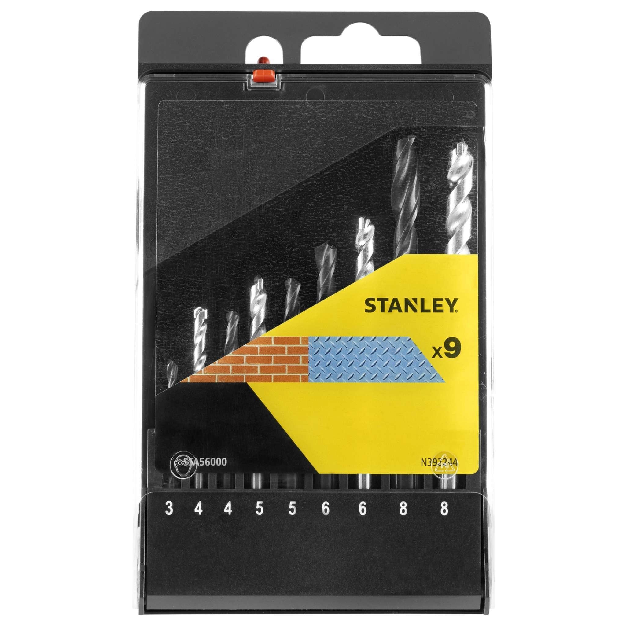 Piranha Stanley Sta56000 (X56000) Cassetta 9 Punte 5 Hss 4 Zinc.