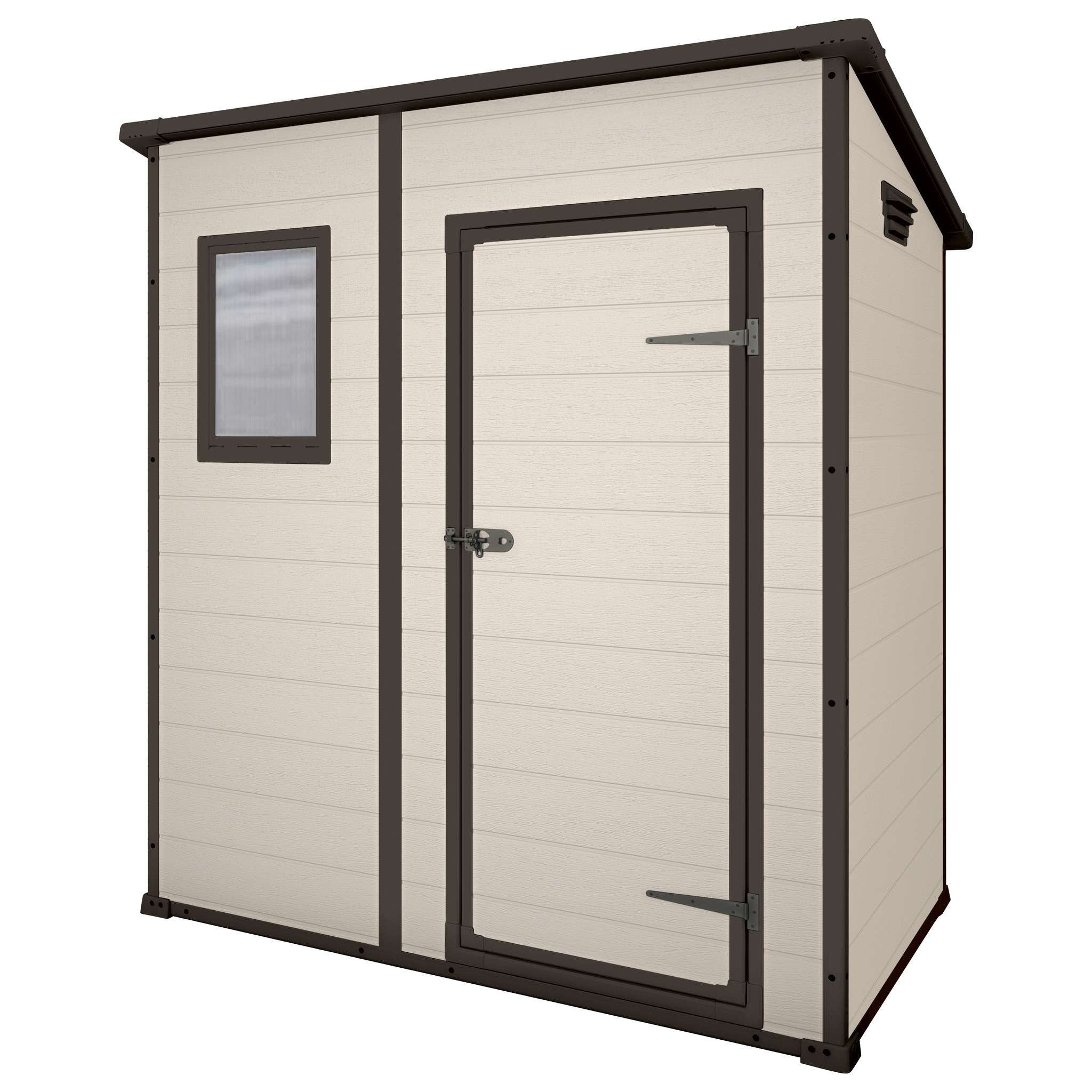 Casetta Keter Manor Pent Effetto Legno Beige Cm. 183X111X200H
