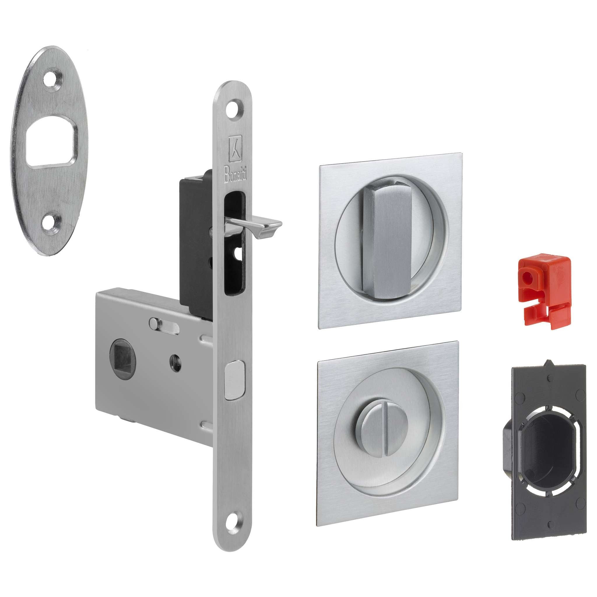 Kit Per Porte Scorrevoli Easy G500T Con Nottolino Cromo Satinato