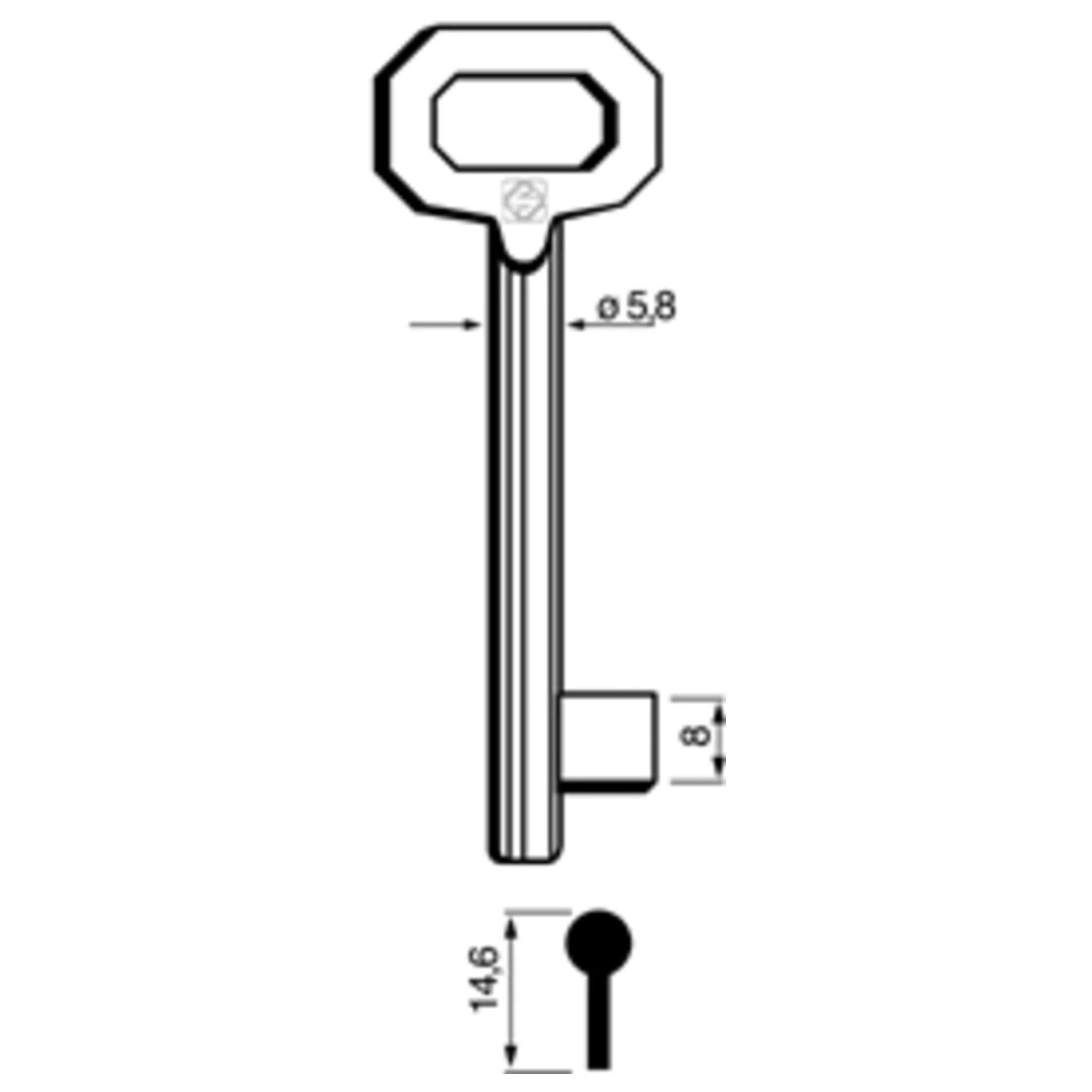 Chiavi Silca Patent 5010 Passepartout Corta Bronz - 5 Pz