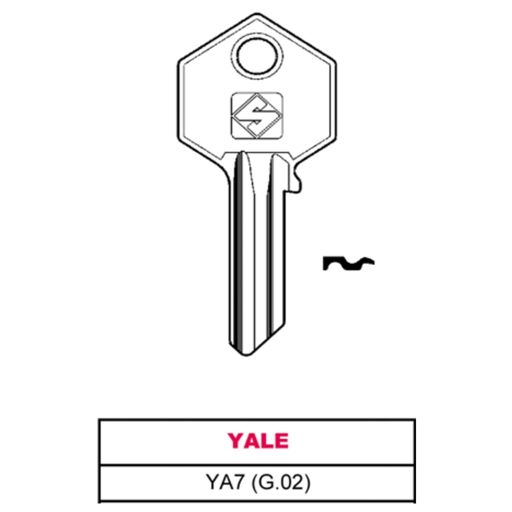 Silca Chiave Ottone Ya7 (G.Vac 0) Yale - 20 Pz