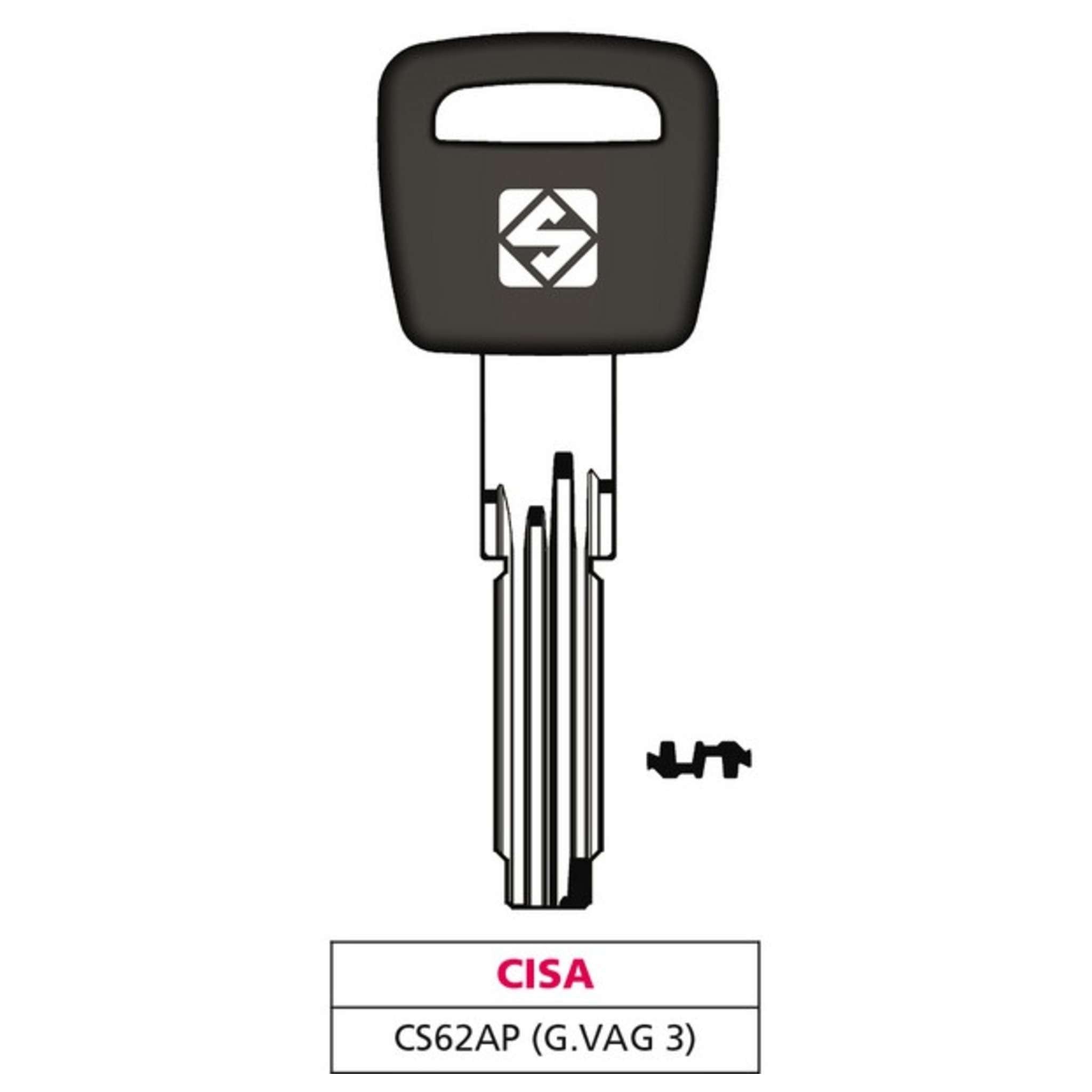 Silca Chiave Punzonata Ottone Cs62Ap (G. Vag 3) Cisa - 5 Pz
