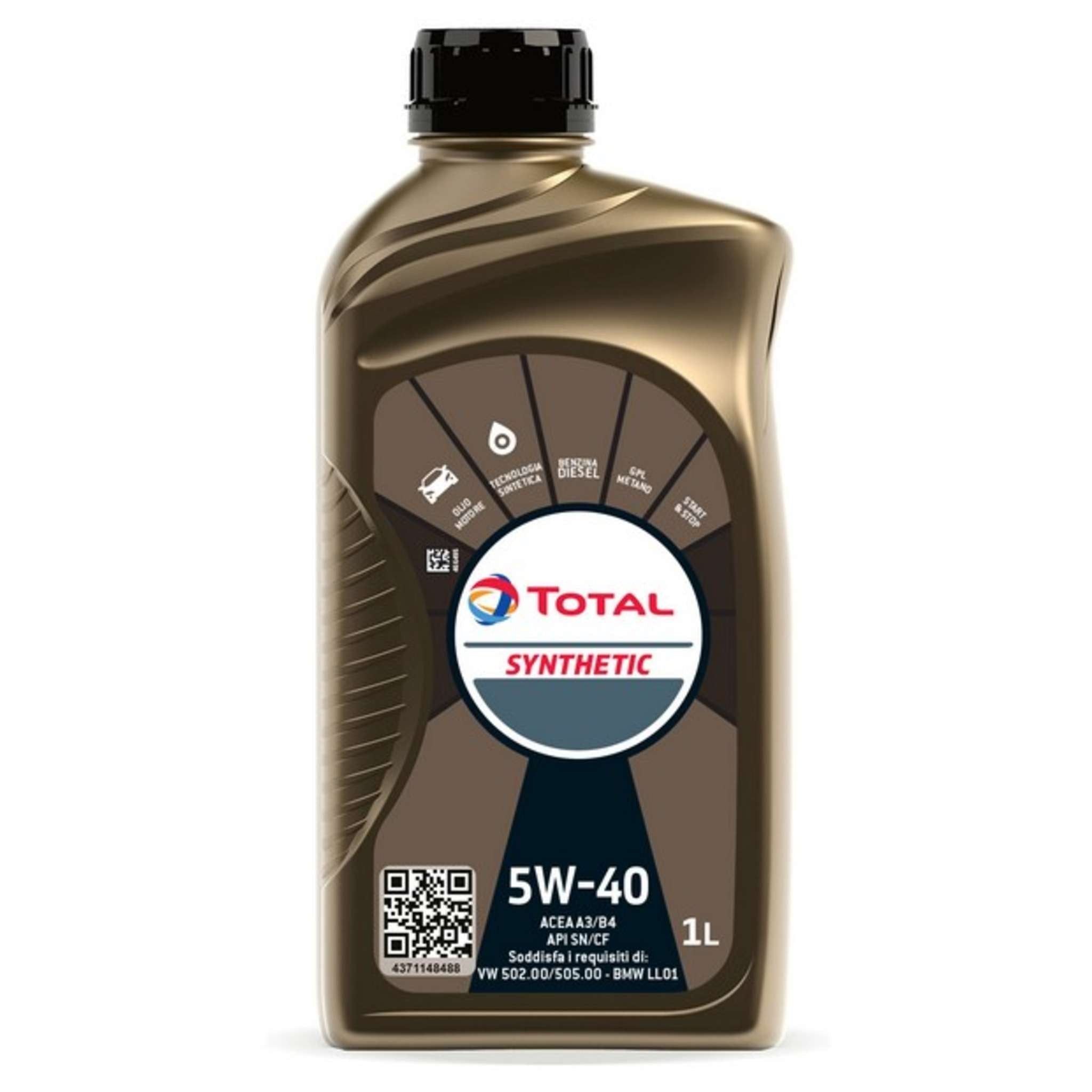 Total Olio Motore Synthetic 5W40 Lt. 1 - 12 Pz