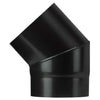 Save Gomito 45° Per Stufa A Legna Porcellanato Plus Light Col. Nero Opaco Ø Cm. 13