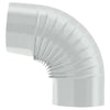 Save Gomito 90° Per Stufa A Legna Porcellanato Classic Col. Bianco Ø Cm. 10 - 12 Pz