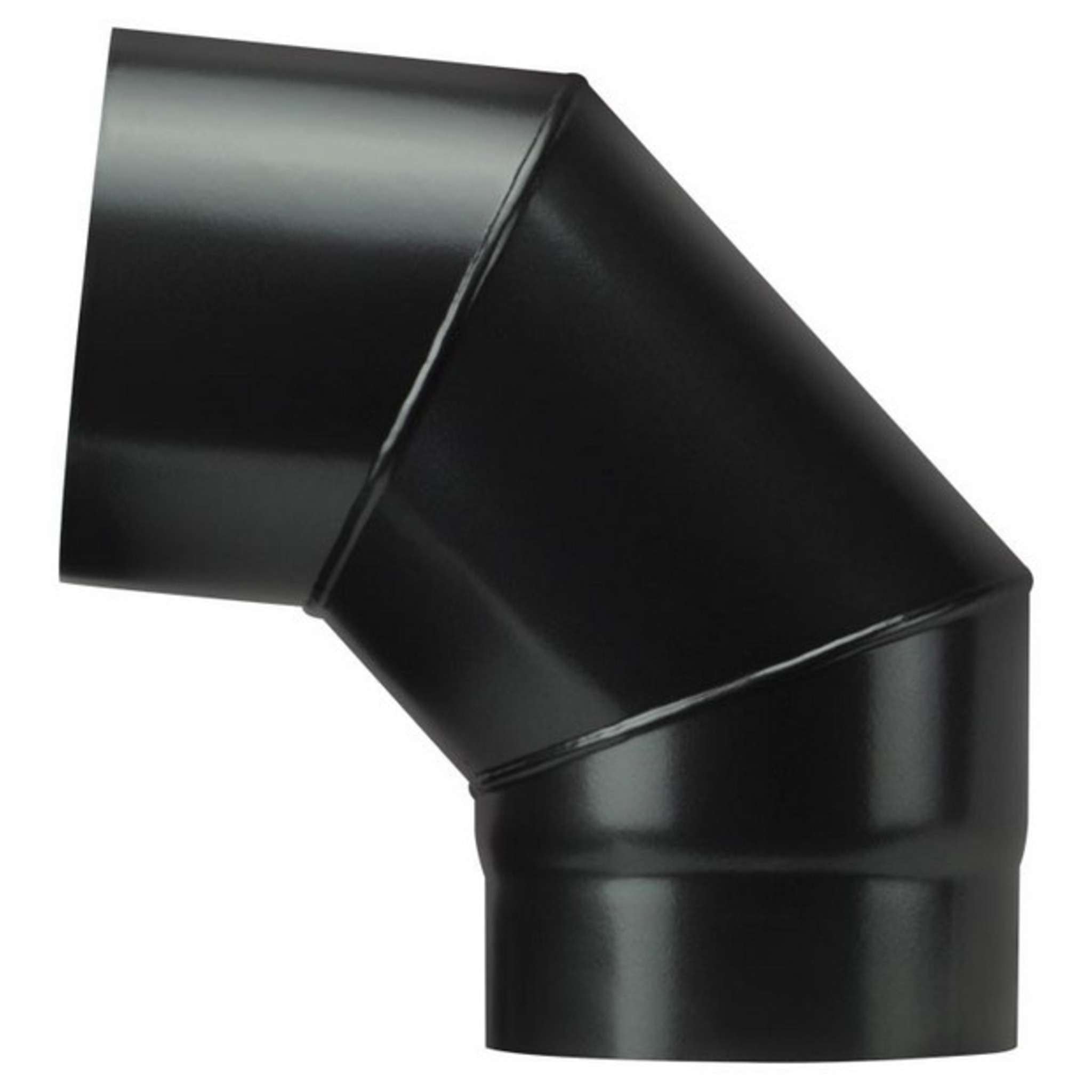 Save Gomito 90° Per Stufa A Legna Porcellanato Plus Light Col. Nero Opaco Ø Cm. 13