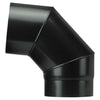 Save Gomito 90° Per Stufa A Legna Porcellanato Plus Light Col. Nero Opaco Ø Cm. 13