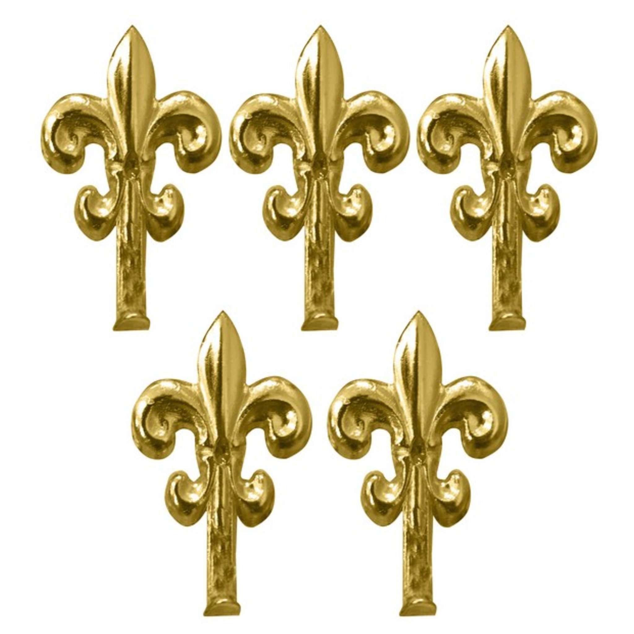 Gancetto Per Quadri Giglio 5 Pz. Mm. 48 - Oro Lucido - 20 Cf