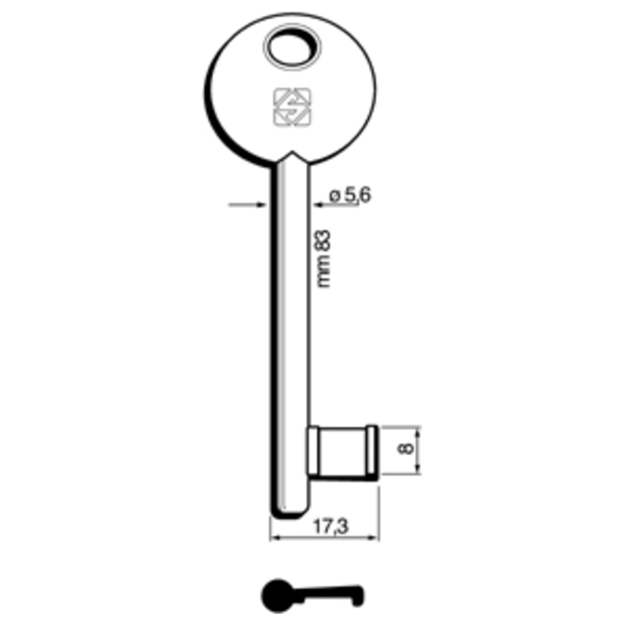 Chiavi Silca Patent Bonaiti Dispari 6P3S Bz - 5 Pz