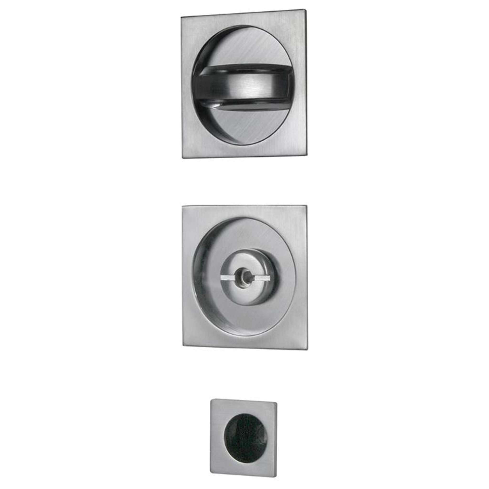 Kit Maniglie Quadro Porte Scorrevoli Con Nottolino Cromo