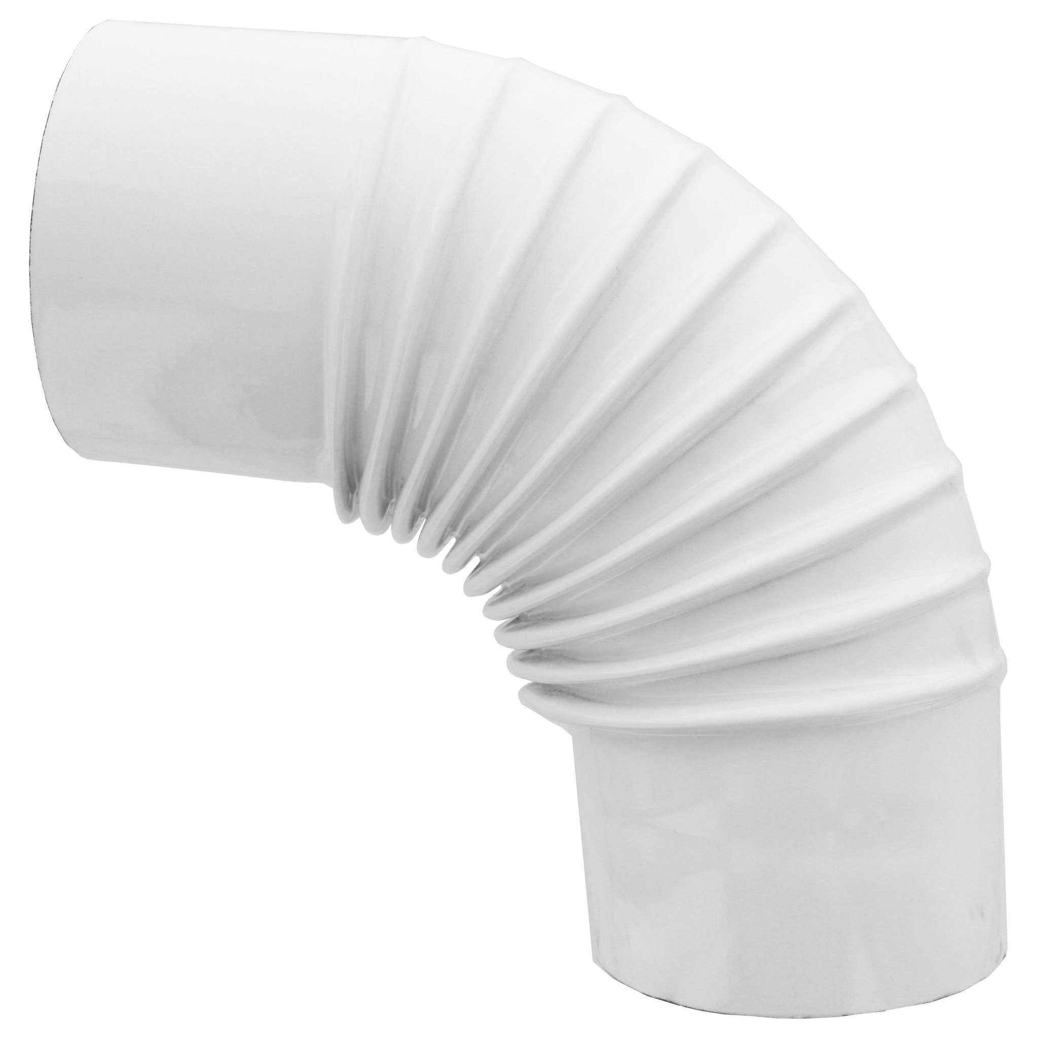 Gomito Per Stufa 90 D 10 Cm Bianco - 12 Pz