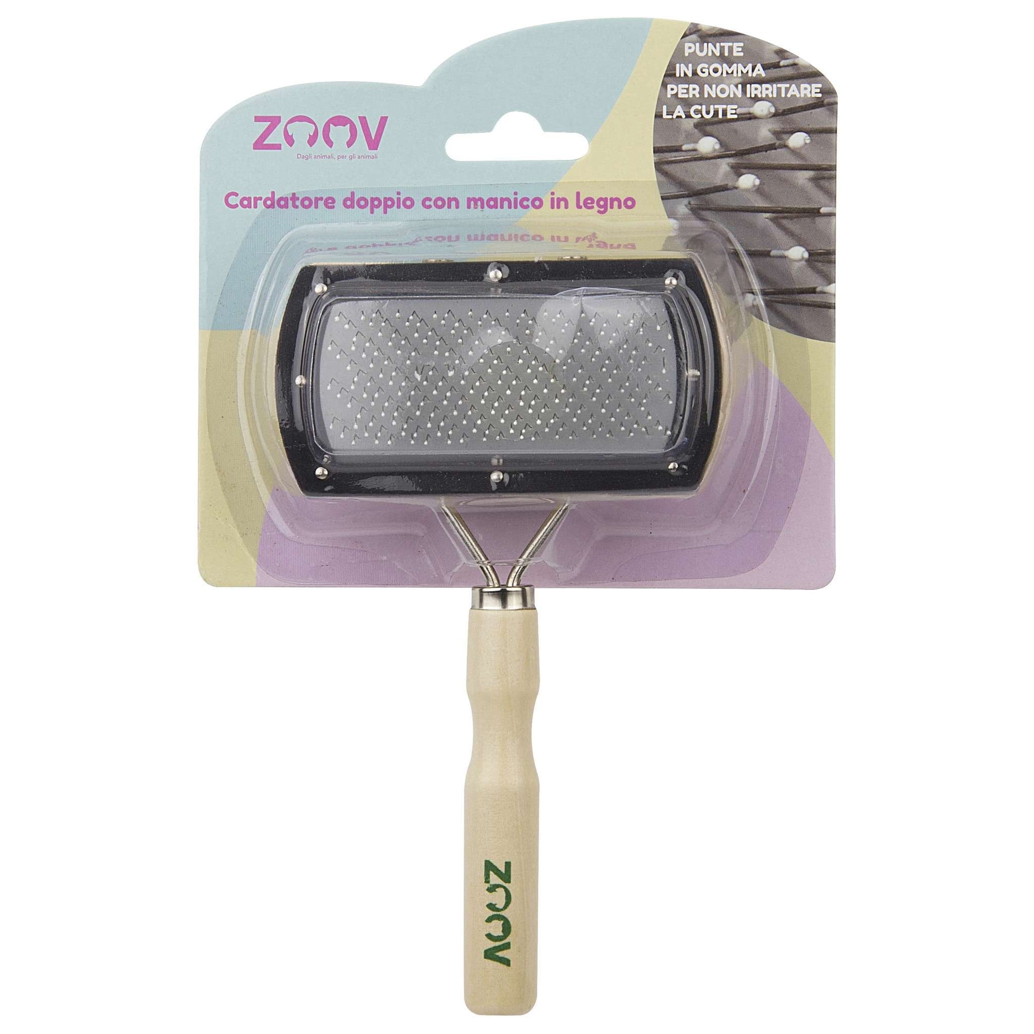 Zoov Cardatore Con Manico Legno 18X10 Cm - 12 Pz