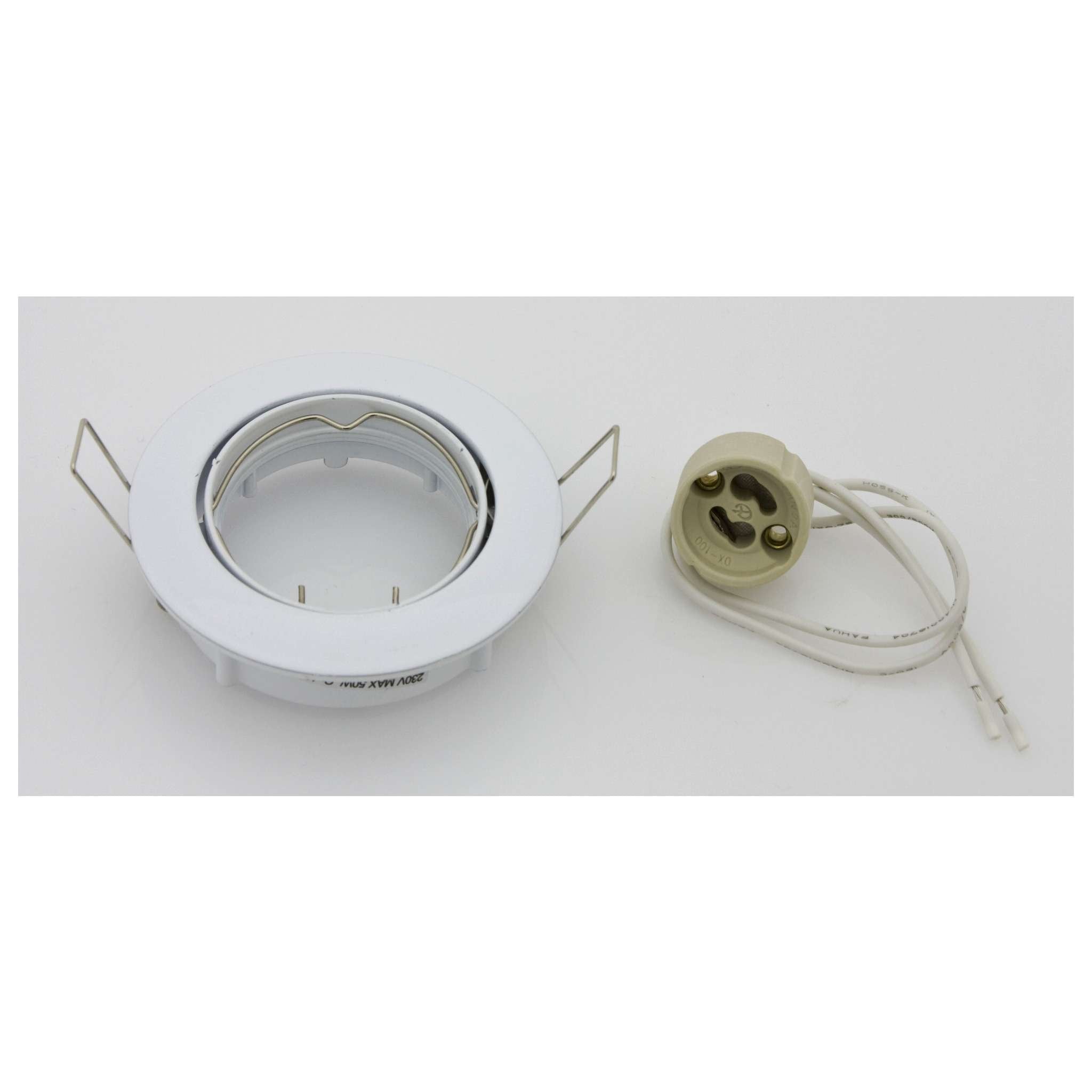 Faretti Da Incasso Fisso Per Led Gu10 Bianco - 5 Pz