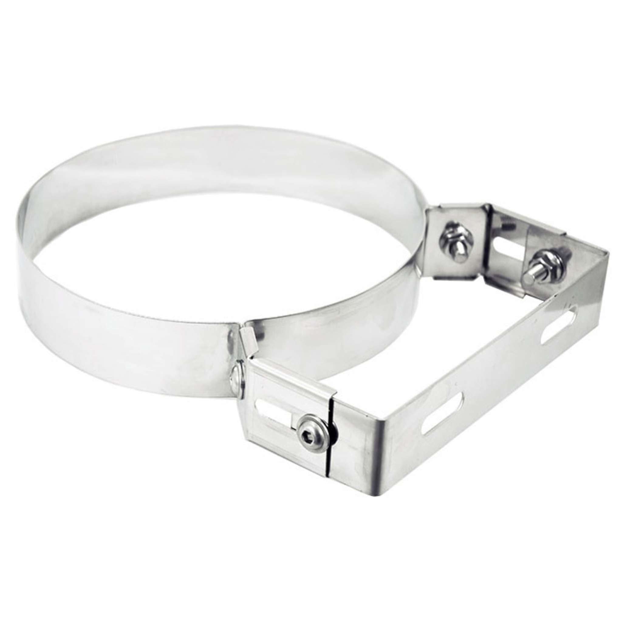 Collare Inox Con Staffa Per Tubo Stufa 25 Cm