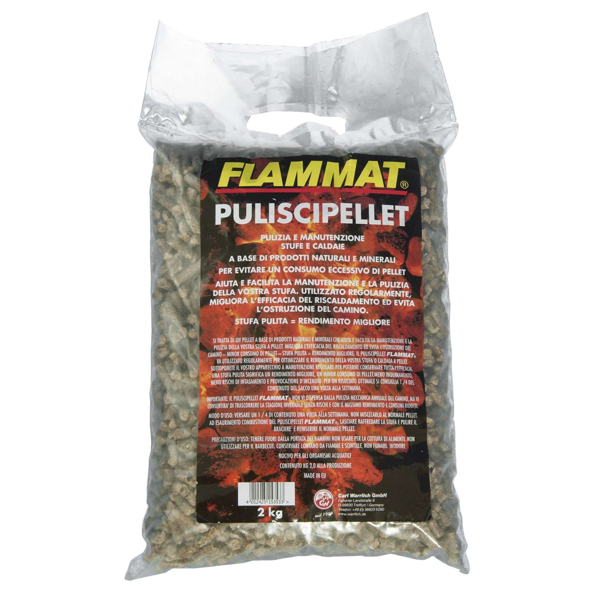 Pulitore Spazzastufa Pellet 2 Kg - 8 Pz