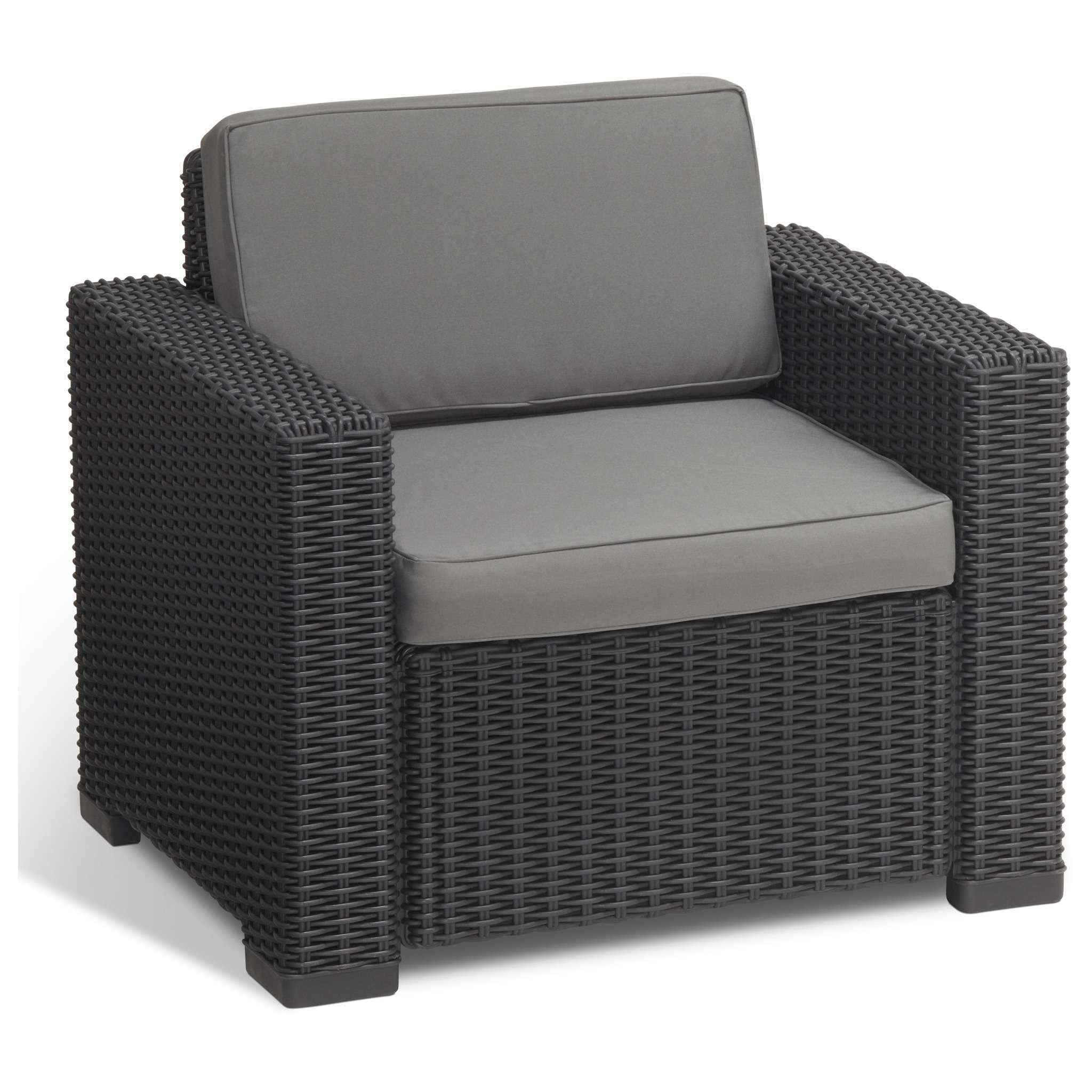 Allibert California Poltrona Graphite Con Cuscini - 2 Pz