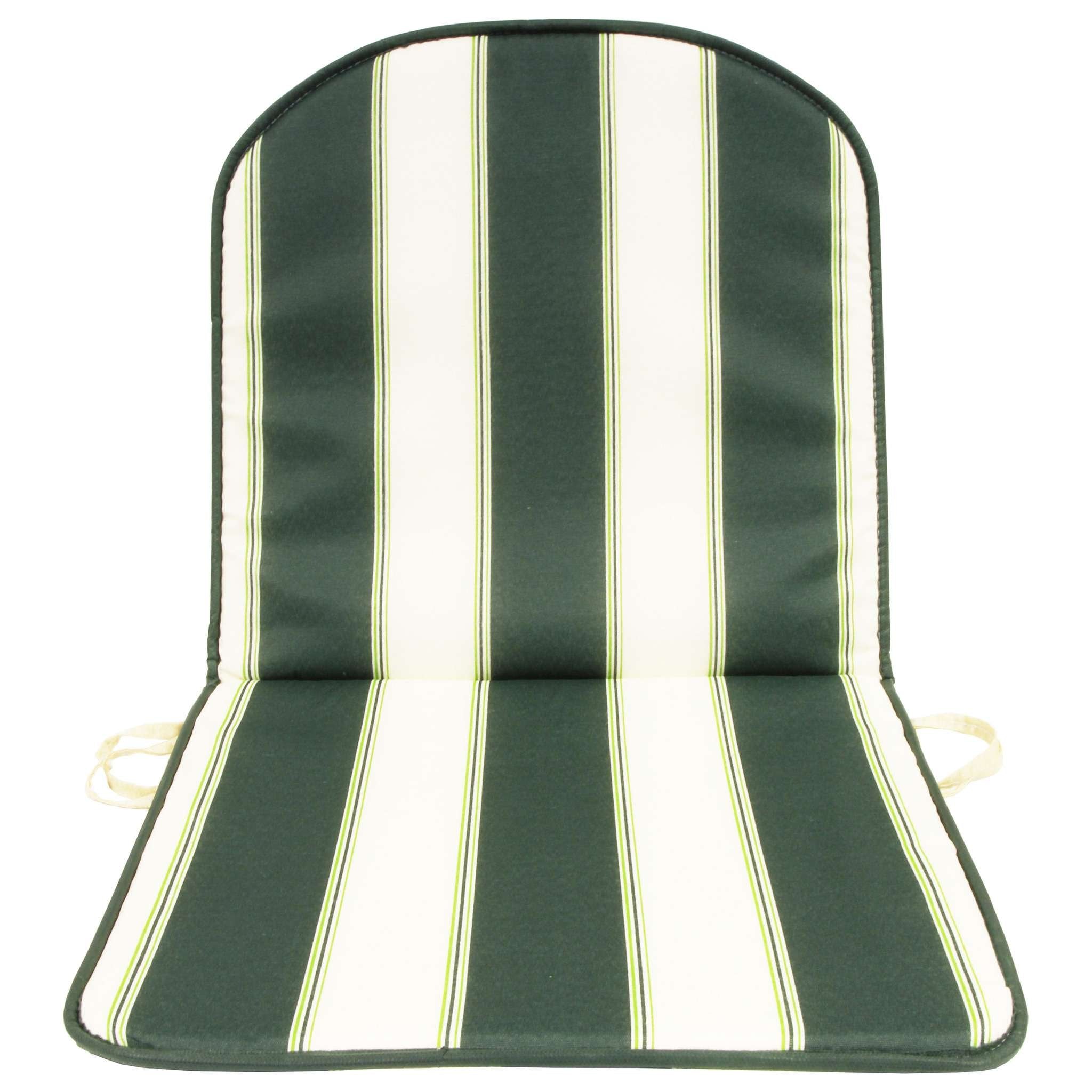 Cuscino Schienale Basso Double Rigato Verde - 8 Pz