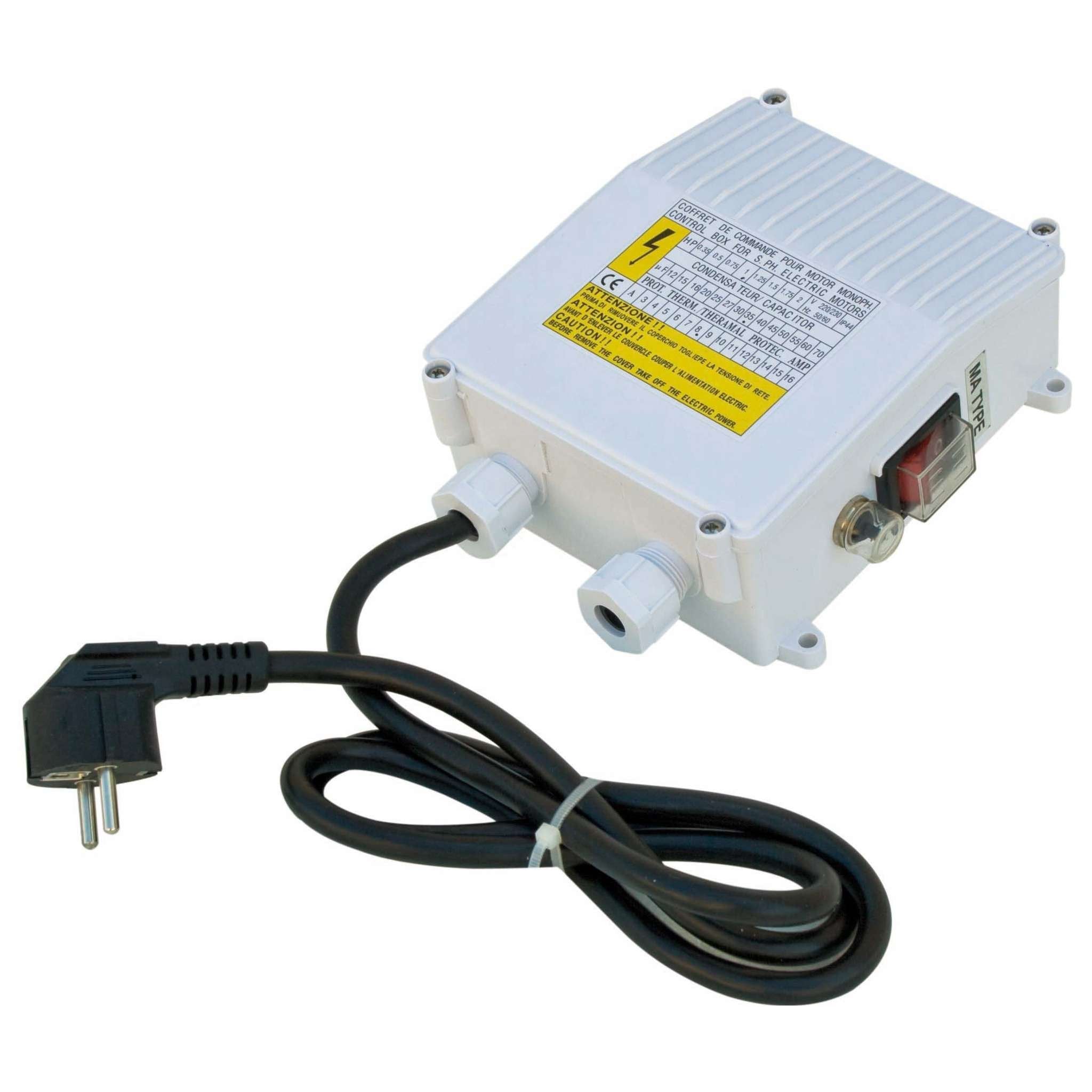 Quadro Elettrico Ma15 Per Motore 1,5 Hp