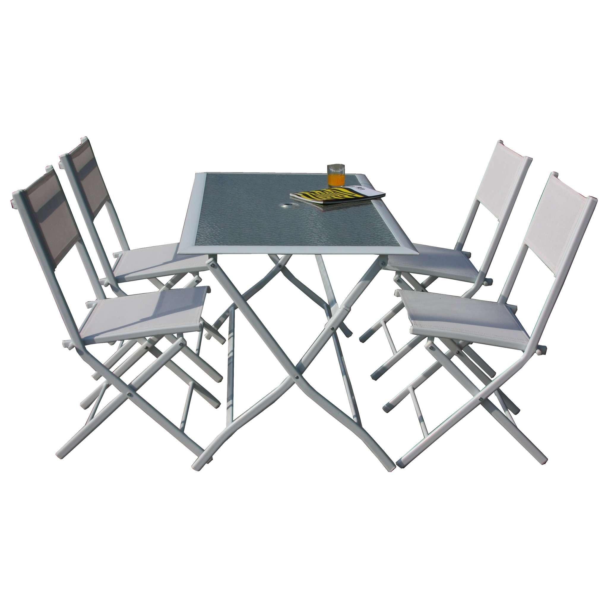 Set Tavolo + 4 Sedie Pieghevole Astro Hfs-268