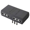 Adattatore Piatto 16A-4Pr-Bip Nero