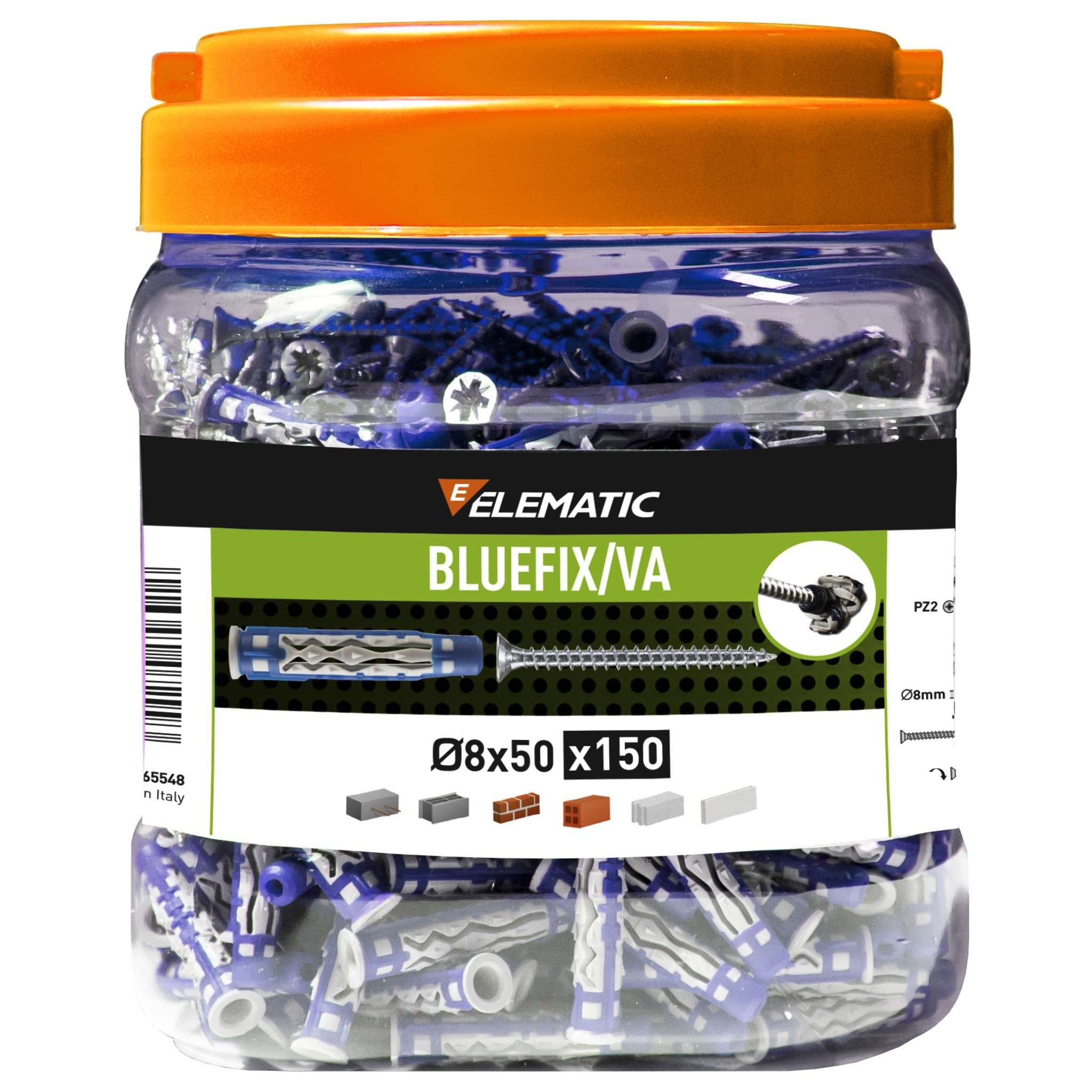 Elematic Tassello Bluefix Va 8X50 Barattolo 150 Pz