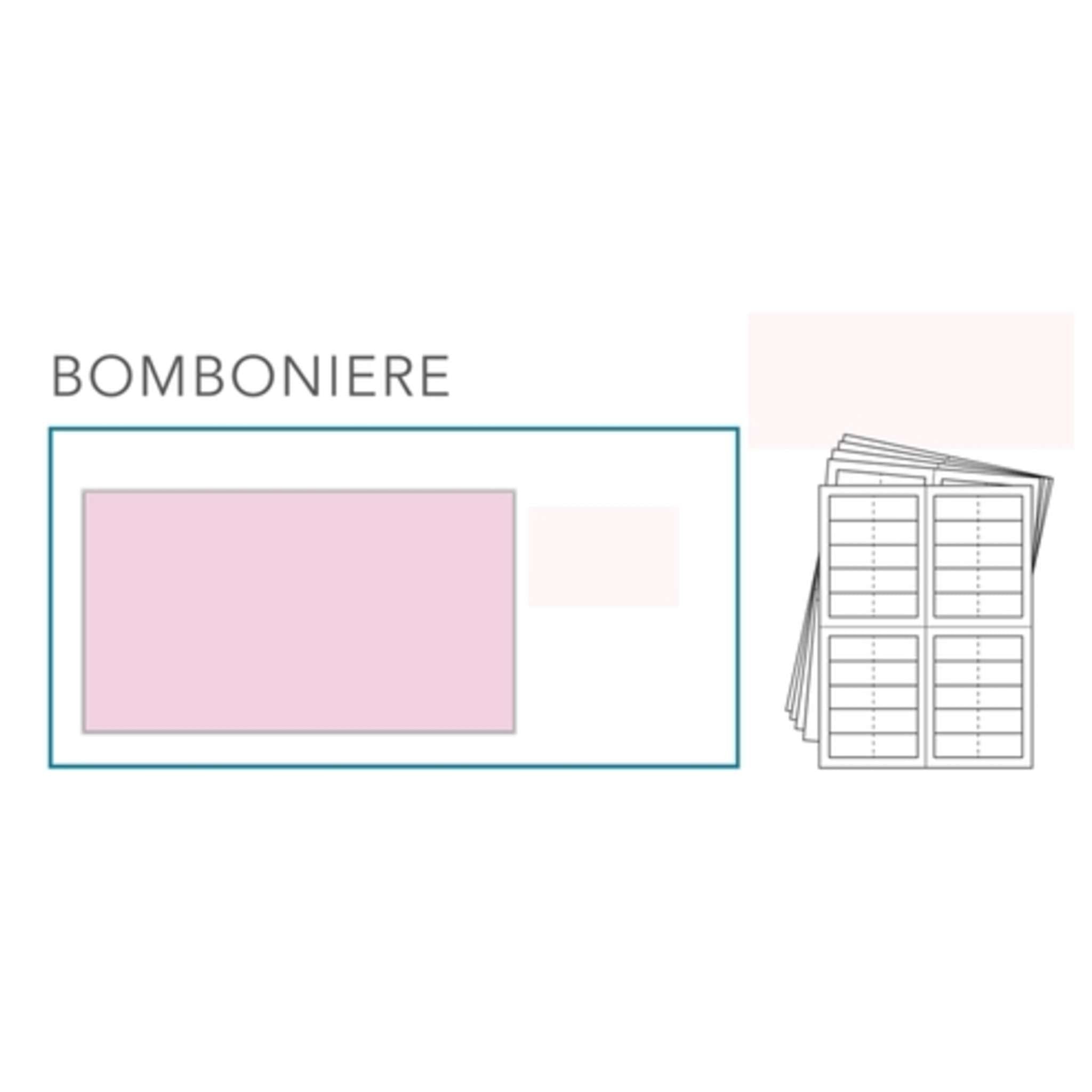 Conf. 20 Bigliettini Bomboniera Rosa 00053 X10