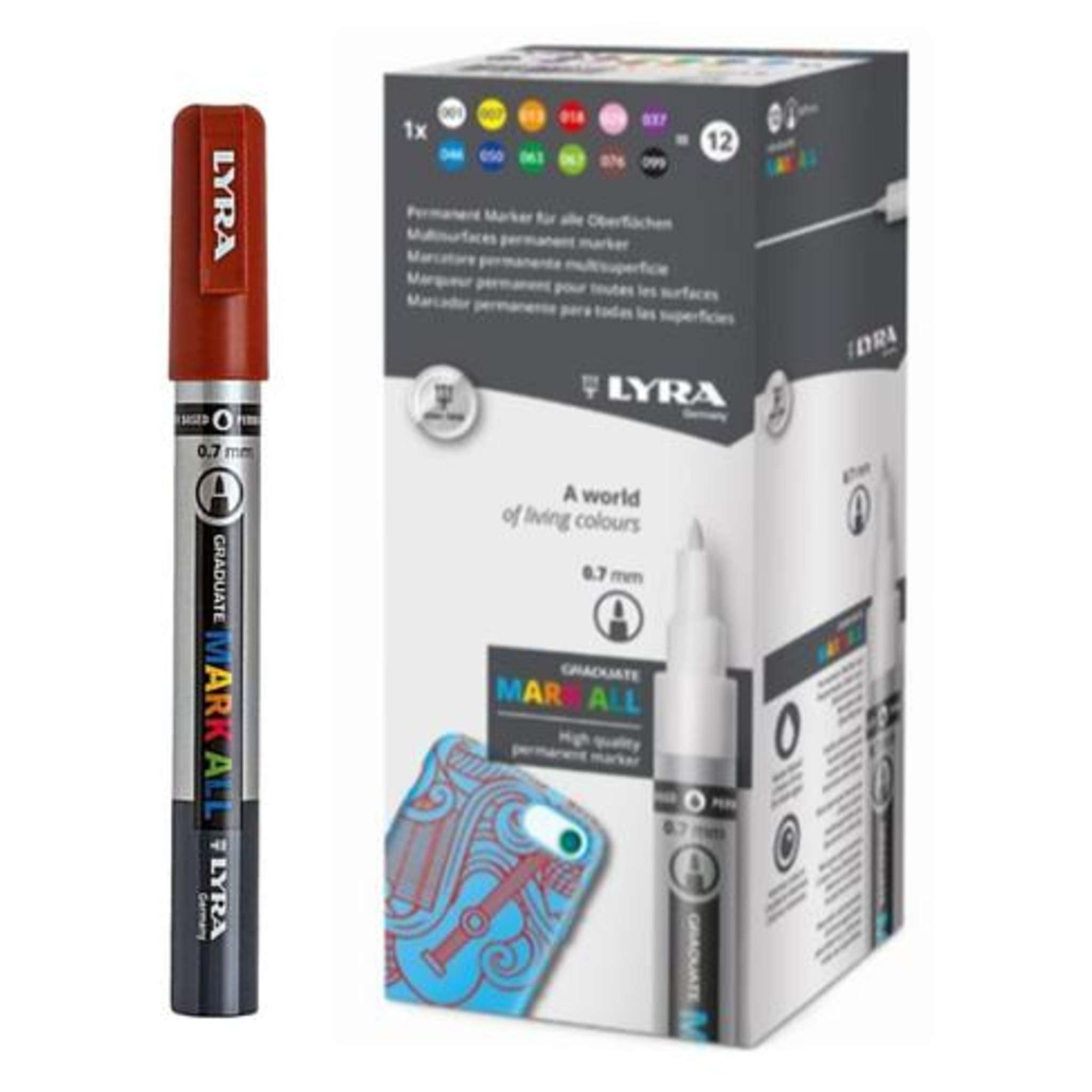 Lyra Mark All Punta Sottile 0.7Mm. Marrone X6