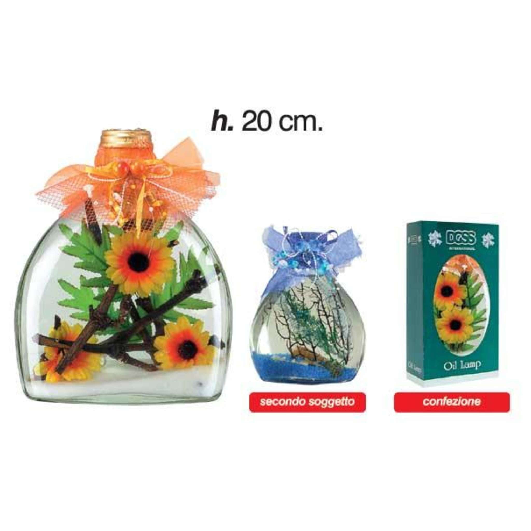 Lampade Dec.Big 20Cm. Ol-488M Orange-Blue/Spring X1