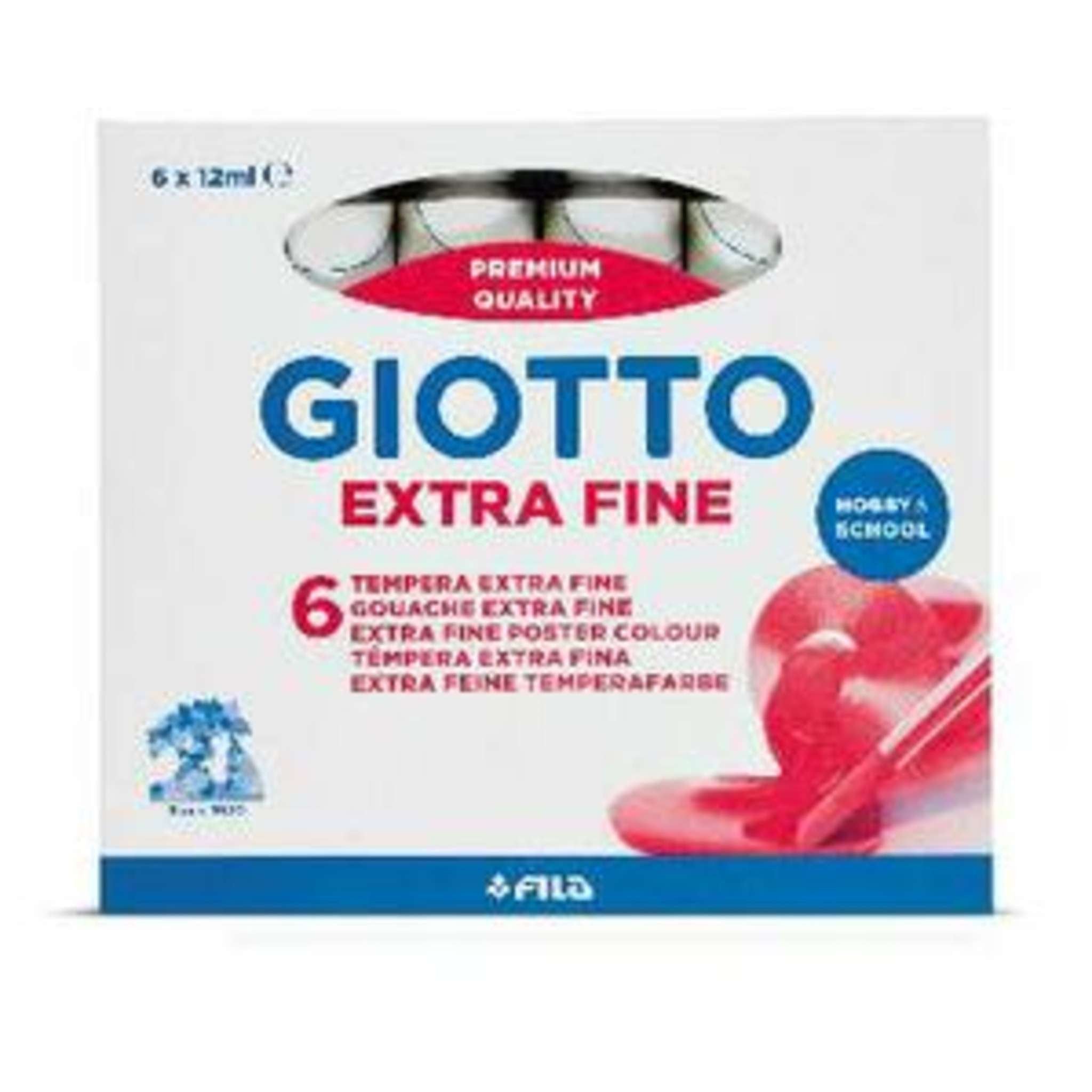 Confezione 6 Tubetti di Tempera 12ml Bianco
