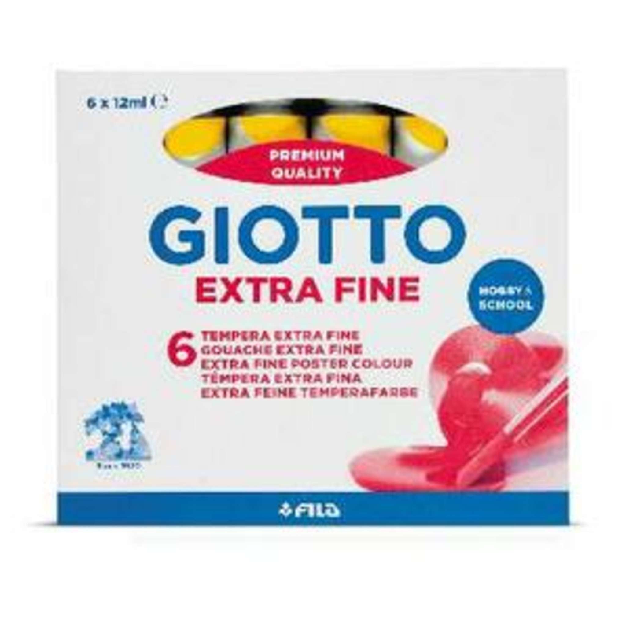 Confezione 6 Tubetti di Tempera 12ml Giallo Primario