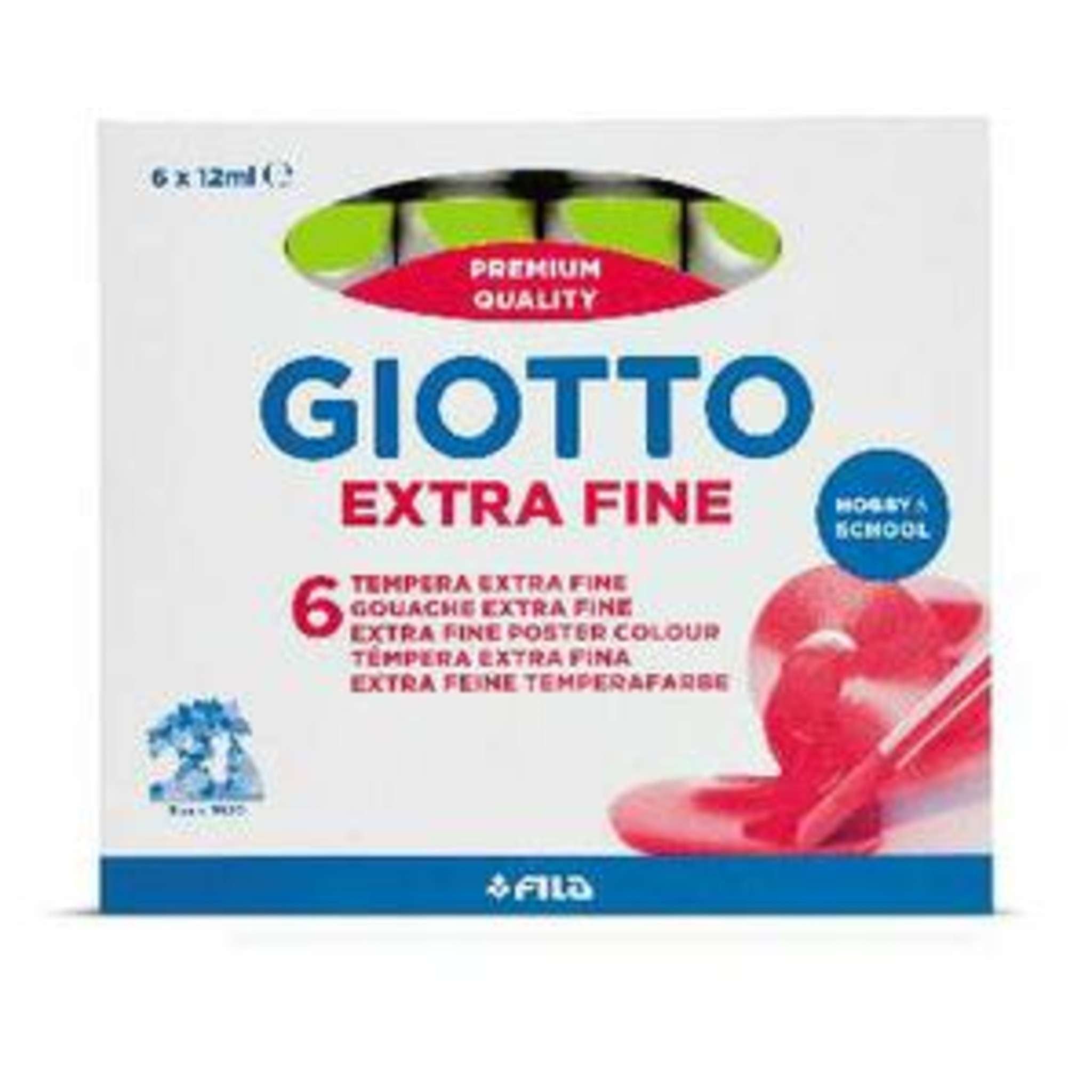 Confezione 6 Tubetti di Tempera 12ml Verde Cina