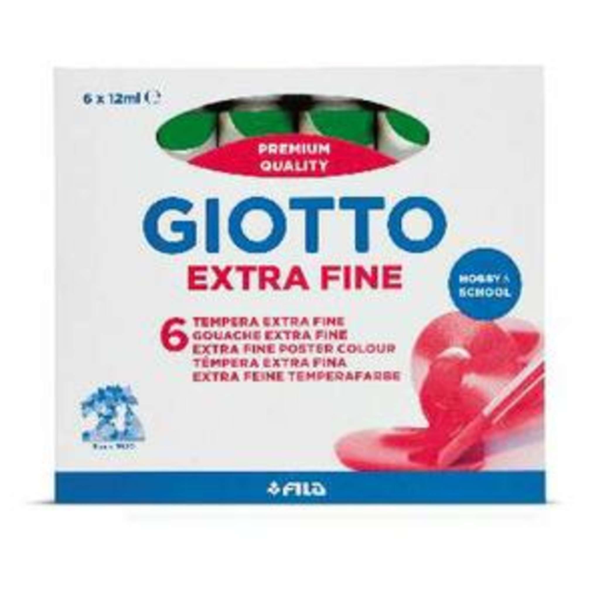 Confezione 6 Tubetti di Tempera 12ml Verde Cina