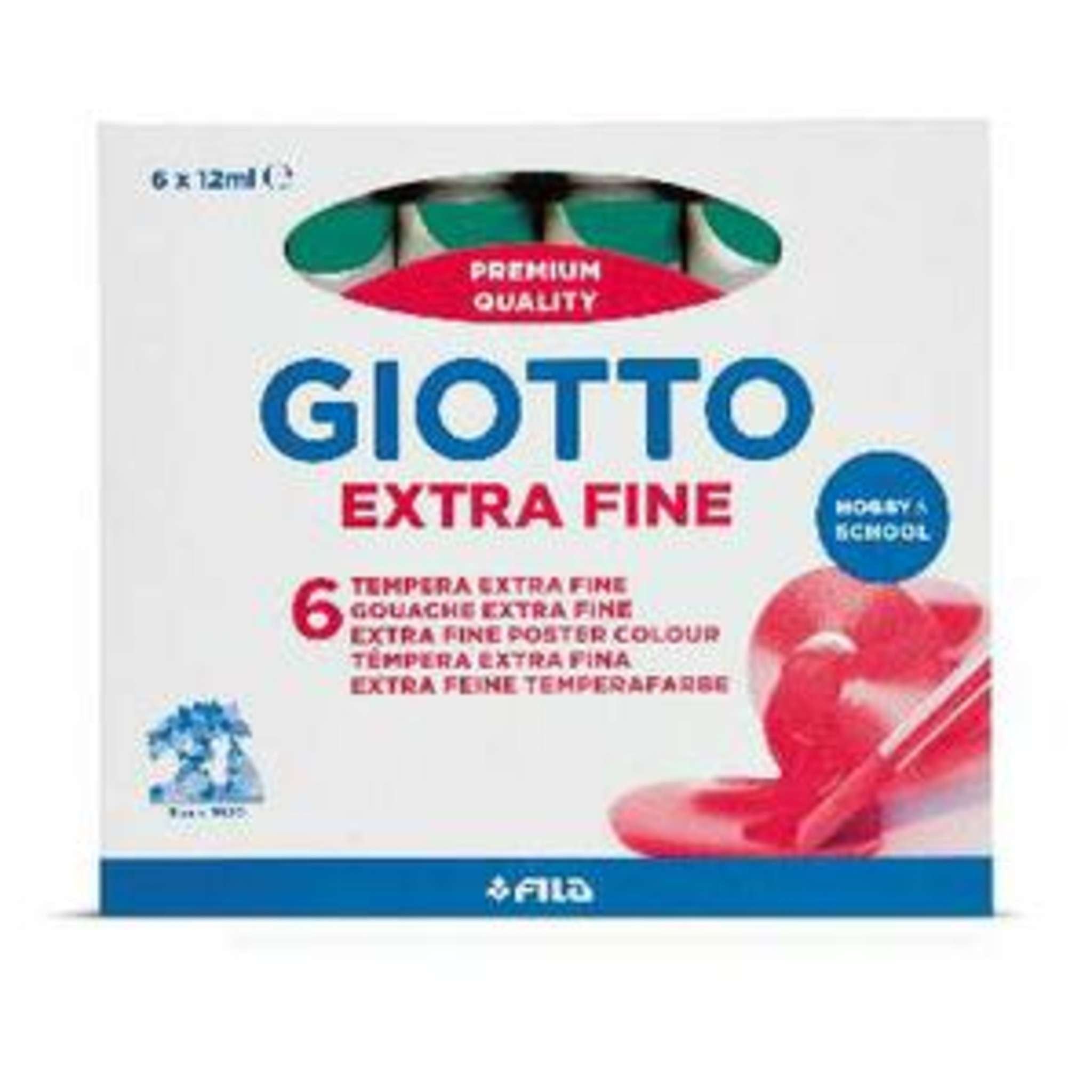 Confezione 6 Tubetti di Tempera 12ml Verde Veronese