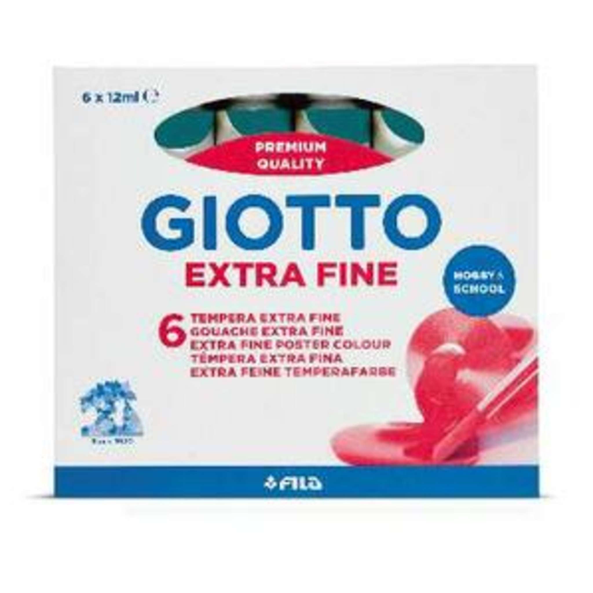 Confezione 6 Tubetti di Tempera 12ml Turchese