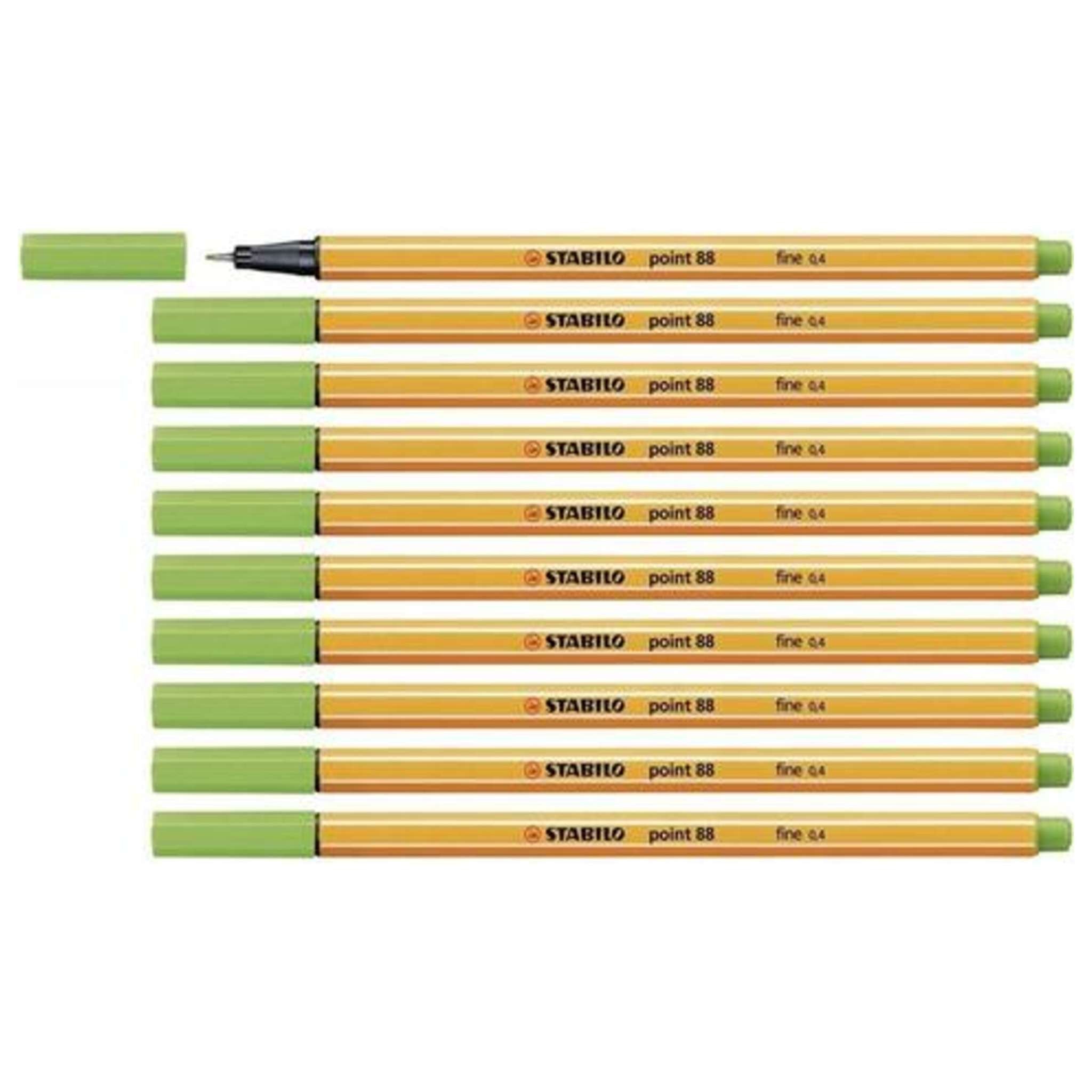 confezione 10Pz Fineliner Point 88 Verde mela